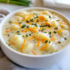 - 1 pound potato gnocchi - 4 cups vegetable broth - 1 cup shredded sharp cheddar cheese - 1 cup heavy cream - 2 tablespoons unsalted butter - 1 medium onion, chopped - 2 cloves garlic, minced - 2 carrots, diced - 2 celery stalks, diced - 1 teaspoon dried thyme - 1 teaspoon paprika - Salt and pepper to taste - Fresh chives or parsley for garnish Gathering the right ingredients is key for a great Cheddar Gnocchi Soup. Start with 1 pound of potato gnocchi. This gives the soup its heartiness. Next, grab 4 cups of vegetable broth. This adds a rich base. You’ll need 1 cup of shredded sharp cheddar cheese for that creamy, cheesy goodness. A cup of heavy cream makes the soup extra rich and smooth. You’ll also need 2 tablespoons of unsalted butter. This adds flavor when you sauté the vegetables. For the veggies, chop 1 medium onion, minced 2 cloves of garlic, and dice 2 carrots and 2 celery stalks. These will create a tasty mix. Don’t forget 1 teaspoon each of dried thyme and paprika for flavor. Finally, season with salt and pepper to taste, and garnish with fresh chives or parsley for a pop of color. You can change things up with different cheese, like gouda or mozzarella. If you want a lighter broth, chicken broth works well too. For a dairy-free option, try coconut milk instead of cream. - Pot for cooking - Wooden spoon or spatula - Knife and chopping board Using the right tools makes cooking easier. A large pot is perfect for cooking the soup. A wooden spoon or spatula helps mix everything well. A knife and chopping board are great for prepping the vegetables. {{ingredient_image_1}} To start, melt 2 tablespoons of unsalted butter in a large pot over medium heat. Add the chopped onion, diced carrots, and diced celery. Sauté these veggies for about 5-7 minutes until they soften. Next, stir in 2 minced garlic cloves and cook for another 1-2 minutes. This will make your kitchen smell great! Now, pour in 4 cups of vegetable broth and bring it to a boil. Add 1 teaspoon of dried thyme and 1 teaspoon of paprika for flavor. Once the broth boils, it’s time to add the 1 pound of potato gnocchi. Cook them according to the package instructions. This usually takes around 2-3 minutes, or until the gnocchi floats to the top. Lower the heat to a simmer. Now add 1 cup of heavy cream and 1 cup of shredded sharp cheddar cheese. Stir everything together until the cheese melts and the soup becomes creamy. Don’t forget to taste it! Adjust with salt and pepper as needed. When serving, ladle the soup into bowls. For a pop of color, garnish with fresh chives or parsley. This makes the dish look fancy! Pair it with crusty bread or a light salad for a complete meal. Enjoy the warm, cheesy goodness! To keep your soup creamy, avoid curdling. Add cheese when the heat is low. Stir gently as it melts. This helps create a smooth blend. If you see curds forming, take the pot off the heat. Let it cool for a moment before stirring again. Want more flavor? Add fresh herbs like basil or parsley. You can also try spices like cayenne for heat. Homemade broth adds depth, too. It gives your soup a richer taste than store-bought. Prepare your veggies ahead of time. Chop the onion, carrots, and celery early. Store them in the fridge. You can also use quick-cooking gnocchi. Some brands cook in just one minute! This saves you time on busy days. Pro Tips Perfect Gnocchi Texture: Ensure the gnocchi are cooked just until they float to maintain their delicate texture. Cheese Selection: Use a high-quality sharp cheddar for a more pronounced flavor in the soup. Customize the Veggies: Feel free to add more vegetables like spinach or kale for extra nutrition and flavor. Make it Ahead: This soup can be made ahead of time; just add the gnocchi and cheese right before serving to keep everything fresh. {{image_2}} You can make this soup your own. Adding proteins like chicken or sausage boosts flavor. Cook these before adding them to the soup. You can also toss in vegetables like spinach or peas. They add color and nutrition. Just add them a few minutes before serving for freshness. Want more heat? Add some chili flakes to the pot. Start with a pinch and taste as you go. For different flavor profiles, think about spices like cumin or curry powder. These will change the taste and make it unique. Herbs make a big difference in flavor. Fresh herbs like chives or parsley add brightness. Dried herbs work too but use less. You can also explore creative pairings. Try smoked paprika for a smoky twist or lemon zest for brightness. These changes can make your soup shine. To keep your Cheddar Gnocchi Soup fresh, store it in the fridge. Use an airtight container for best results. Let the soup cool down before sealing it. This helps prevent moisture build-up. You can also divide the soup into smaller portions. This makes it easy to grab and reheat later. If you want to freeze the soup, portion it into smaller containers. Each container should hold one serving. This way, you can defrost just what you need. When it's time to eat, thaw it in the fridge overnight. Reheat the soup on the stove over low heat. Stir it well to ensure even warming. In the fridge, the soup lasts about three to four days. Check for signs of spoilage before eating. If it smells off or shows any mold, toss it out. The soup should look creamy and smooth. Always trust your senses when it comes to food safety. Yes, you can use store-bought gnocchi. In fact, I often recommend it for ease. Fresh or frozen gnocchi works great too. They cook quickly and add texture to your soup. Just follow the package instructions for best results. Absolutely! This soup is perfect for meal prep. You can make it ahead and store it in the fridge. Just keep it in a sealed container. It stays good for about 3 days. Reheat it gently on the stove when you’re ready to enjoy. To make this soup gluten-free, choose gluten-free gnocchi. Many brands offer great options. Also, check your vegetable broth to ensure it’s gluten-free. This way, you can enjoy the creamy goodness without worry. You can serve this soup with crusty bread or a fresh salad. Garlic bread pairs well too, adding a nice crunch. If you want something light, a simple green salad works beautifully. These sides enhance your meal and balance the soup's richness. Yes, you can omit the cream. Use more vegetable broth instead. This will keep the soup light while still tasty. You might miss some creaminess, but the flavors will still shine through. Consider adding a splash of milk or a dairy-free alternative for a richer taste. In this blog post, we covered making a tasty Cheddar Gnocchi Soup. You learned about the key ingredients, steps to cook it, and ways to customize the recipe. I shared tips for creamy texture and flavor enhancements. Don't forget, you can store leftovers for later! Explore your options with substitutions and variations to make it your own. This soup is simple yet satisfying. Enjoy every spoonful and make it a dish you love to share. Happy cooking!