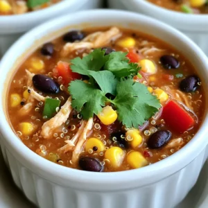 For this delicious crockpot high protein chicken, gather these ingredients: - 2 lbs boneless, skinless chicken breasts - 1 cup low-sodium chicken broth - 1 cup black beans, rinsed and drained - 1 cup quinoa, rinsed - 1 red bell pepper, diced - 1 cup corn (fresh, frozen, or canned) - 1 onion, finely chopped - 3 cloves garlic, minced - 2 teaspoons cumin - 1 teaspoon smoked paprika - 1 teaspoon chili powder - Salt and pepper to taste - Fresh cilantro for garnish Each ingredient adds nutrition to this meal. - Chicken breasts are lean and high in protein. They help build muscle. - Chicken broth adds flavor and keeps the chicken moist. It has low sodium to support heart health. - Black beans offer fiber and protein, which help digestion and keep you full. - Quinoa is a whole grain with protein and all nine essential amino acids. It promotes energy. - Red bell pepper is rich in vitamins A and C, boosting the immune system. - Corn provides fiber and minerals, good for digestion and energy. - Onion contains antioxidants, which protect cells from damage. - Garlic supports heart health and adds great flavor. - Cumin and smoked paprika enhance taste while providing antioxidants. - Chili powder adds a kick and boosts metabolism. - Salt and pepper enhance flavors, but use them wisely for health. - Cilantro adds freshness and vitamins to your dish. You can swap some ingredients if needed. - For chicken, use turkey breasts or tofu for a plant-based option. - Use vegetable broth instead of chicken broth for a vegetarian version. - Swap black beans for kidney beans or lentils for variety. - Quinoa can be replaced with brown rice or farro. - Any color bell pepper works, or you can skip it if you prefer. - Frozen corn works well if fresh is not available. - Shallots can replace onion if you like a milder taste. - Fresh herbs like parsley can replace cilantro for a different flavor. Feel free to mix and match based on what you have! Each choice still makes a tasty, high protein meal. To start, gather your ingredients. You will need: - 2 lbs boneless, skinless chicken breasts - 1 cup low-sodium chicken broth - 1 cup black beans, rinsed and drained - 1 cup quinoa, rinsed - 1 red bell pepper, diced - 1 cup corn (fresh, frozen, or canned) - 1 onion, finely chopped - 3 cloves garlic, minced - 2 teaspoons cumin - 1 teaspoon smoked paprika - 1 teaspoon chili powder - Salt and pepper to taste - Fresh cilantro for garnish First, place the chicken breasts in the bottom of your crockpot. This helps the chicken cook evenly. Next, pour the chicken broth over the chicken. This keeps it moist. In a bowl, mix the black beans, quinoa, diced red bell pepper, corn, chopped onion, minced garlic, cumin, smoked paprika, chili powder, salt, and pepper. This mix adds flavor and texture. Carefully spoon this mixture over the chicken in the crockpot. Spread it evenly. Cover the crockpot with its lid. Cook on low for 6-7 hours or on high for 3-4 hours. The chicken will be done when it easily shreds with a fork. Once the chicken is cooked, take two forks and shred it in the pot. This makes it easy to mix with the other ingredients. Stir everything together. Taste your dish and adjust the seasoning if needed. For serving, dish it out into deep bowls and garnish with fresh cilantro. You can also add lime wedges on the side for a fresh kick. Enjoy your hearty, high-protein meal! To get the best shredded chicken, you need to start with good chicken. I use boneless, skinless chicken breasts. They cook well and shred easily. Place the chicken in the crockpot first. Pour chicken broth on top to keep it moist. Cook it on low for 6-7 hours. If you're in a rush, use the high setting for 3-4 hours. After cooking, use two forks to shred the chicken. Mix it well with the other ingredients in the pot. This way, it absorbs all the great flavors. You can add even more flavor to your dish. Consider adding fresh herbs like cilantro or parsley. You can also squeeze lime juice for a zesty kick. If you like heat, try adding diced jalapeños or a splash of hot sauce. Another great idea is to mix in a tablespoon of your favorite salsa. Experiment with spices, like oregano or cayenne pepper, to make it your own. These small changes can make a big difference. Meal prep can save you lots of time. Cook a big batch of this chicken on the weekend. Divide it into meal-sized portions. Store them in airtight containers. You can keep them in the fridge for up to four days. If you want to store it longer, freeze it. Just thaw it overnight in the fridge before reheating. This way, you always have a healthy meal ready to go. {{image_2}} You can easily change the protein in this dish. If you want more protein, add extra chicken. You can also use turkey breasts for a leaner option. If you want to lower the meat, try adding more beans or quinoa. They both pack great protein too! This way, you keep the dish healthy and filling. For a vegetarian option, replace the chicken with extra firm tofu. You should press the tofu first to remove excess water. This helps it soak up flavors. For a vegan option, you can use chickpeas or lentils. Both add protein and make this dish hearty. Just add them in the same way as the chicken. You can change the flavors to suit your taste. Want a spicy kick? Add jalapeños or cayenne pepper. For a sweeter touch, try adding diced mango or pineapple. If you like herbs, add fresh basil or oregano. Each choice gives you a new flavor experience! Adjusting these aspects can make your meal fun and exciting. Store your leftover Crockpot High Protein Chicken in an airtight container. Let it cool to room temperature first. Place it in the fridge within two hours of cooking. It will stay fresh for three to four days. Label your container with the date to keep track of its freshness. Freezing is a great option if you want to save some for later. Use freezer-safe containers or bags. Make sure to portion the chicken. This way, you can thaw only what you need. It can last up to three months in the freezer. To prevent freezer burn, remove as much air as possible. When you're ready to enjoy leftovers, reheat them carefully. You can use the microwave or stovetop. If using the microwave, heat in short bursts and stir in between. If on the stovetop, add a splash of broth to keep it moist. Heat until it reaches a safe temperature of 165°F. Enjoy it hot, just like when you first made it! It takes about 6-7 hours on low or 3-4 hours on high. Cooking time may vary based on your crockpot. Always check the chicken to make sure it is cooked through. The internal temperature should reach 165°F for safe eating. Using a meat thermometer helps ensure perfect cooking every time. Yes, you can use frozen chicken breasts. However, it’s best to cook them on high for about 4-5 hours. This way, the chicken cooks evenly and stays moist. If you use frozen chicken, avoid adding too much liquid. The ice will melt and could make the dish watery. High protein chicken dishes go well with many sides. Here are some great options: - Brown rice or quinoa for extra protein - Steamed vegetables like broccoli or green beans - A fresh salad with mixed greens - Sweet potatoes for a sweet touch - Cornbread for a comforting side These sides not only taste good but also add nutrition to your meal. We explored the key ingredients and their benefits in your chicken dish. I shared easy steps for cooking and serving tender, shredded chicken. We also discussed helpful tips to make your meal prep smoother. You can vary flavors or adjust protein as needed. Finally, I covered how to store and reheat your leftovers safely. Enjoy your cooking journey and make meals that your family will love!