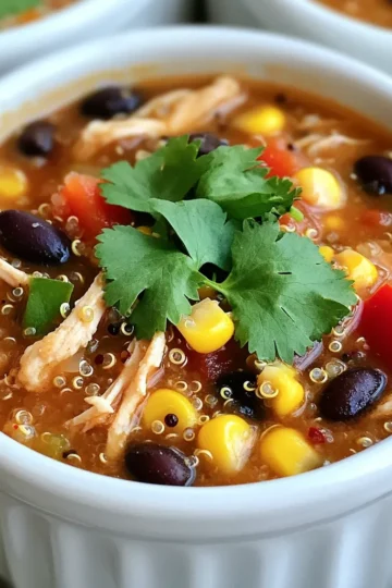 For this delicious crockpot high protein chicken, gather these ingredients: - 2 lbs boneless, skinless chicken breasts - 1 cup low-sodium chicken broth - 1 cup black beans, rinsed and drained - 1 cup quinoa, rinsed - 1 red bell pepper, diced - 1 cup corn (fresh, frozen, or canned) - 1 onion, finely chopped - 3 cloves garlic, minced - 2 teaspoons cumin - 1 teaspoon smoked paprika - 1 teaspoon chili powder - Salt and pepper to taste - Fresh cilantro for garnish Each ingredient adds nutrition to this meal. - Chicken breasts are lean and high in protein. They help build muscle. - Chicken broth adds flavor and keeps the chicken moist. It has low sodium to support heart health. - Black beans offer fiber and protein, which help digestion and keep you full. - Quinoa is a whole grain with protein and all nine essential amino acids. It promotes energy. - Red bell pepper is rich in vitamins A and C, boosting the immune system. - Corn provides fiber and minerals, good for digestion and energy. - Onion contains antioxidants, which protect cells from damage. - Garlic supports heart health and adds great flavor. - Cumin and smoked paprika enhance taste while providing antioxidants. - Chili powder adds a kick and boosts metabolism. - Salt and pepper enhance flavors, but use them wisely for health. - Cilantro adds freshness and vitamins to your dish. You can swap some ingredients if needed. - For chicken, use turkey breasts or tofu for a plant-based option. - Use vegetable broth instead of chicken broth for a vegetarian version. - Swap black beans for kidney beans or lentils for variety. - Quinoa can be replaced with brown rice or farro. - Any color bell pepper works, or you can skip it if you prefer. - Frozen corn works well if fresh is not available. - Shallots can replace onion if you like a milder taste. - Fresh herbs like parsley can replace cilantro for a different flavor. Feel free to mix and match based on what you have! Each choice still makes a tasty, high protein meal. To start, gather your ingredients. You will need: - 2 lbs boneless, skinless chicken breasts - 1 cup low-sodium chicken broth - 1 cup black beans, rinsed and drained - 1 cup quinoa, rinsed - 1 red bell pepper, diced - 1 cup corn (fresh, frozen, or canned) - 1 onion, finely chopped - 3 cloves garlic, minced - 2 teaspoons cumin - 1 teaspoon smoked paprika - 1 teaspoon chili powder - Salt and pepper to taste - Fresh cilantro for garnish First, place the chicken breasts in the bottom of your crockpot. This helps the chicken cook evenly. Next, pour the chicken broth over the chicken. This keeps it moist. In a bowl, mix the black beans, quinoa, diced red bell pepper, corn, chopped onion, minced garlic, cumin, smoked paprika, chili powder, salt, and pepper. This mix adds flavor and texture. Carefully spoon this mixture over the chicken in the crockpot. Spread it evenly. Cover the crockpot with its lid. Cook on low for 6-7 hours or on high for 3-4 hours. The chicken will be done when it easily shreds with a fork. Once the chicken is cooked, take two forks and shred it in the pot. This makes it easy to mix with the other ingredients. Stir everything together. Taste your dish and adjust the seasoning if needed. For serving, dish it out into deep bowls and garnish with fresh cilantro. You can also add lime wedges on the side for a fresh kick. Enjoy your hearty, high-protein meal! To get the best shredded chicken, you need to start with good chicken. I use boneless, skinless chicken breasts. They cook well and shred easily. Place the chicken in the crockpot first. Pour chicken broth on top to keep it moist. Cook it on low for 6-7 hours. If you're in a rush, use the high setting for 3-4 hours. After cooking, use two forks to shred the chicken. Mix it well with the other ingredients in the pot. This way, it absorbs all the great flavors. You can add even more flavor to your dish. Consider adding fresh herbs like cilantro or parsley. You can also squeeze lime juice for a zesty kick. If you like heat, try adding diced jalapeños or a splash of hot sauce. Another great idea is to mix in a tablespoon of your favorite salsa. Experiment with spices, like oregano or cayenne pepper, to make it your own. These small changes can make a big difference. Meal prep can save you lots of time. Cook a big batch of this chicken on the weekend. Divide it into meal-sized portions. Store them in airtight containers. You can keep them in the fridge for up to four days. If you want to store it longer, freeze it. Just thaw it overnight in the fridge before reheating. This way, you always have a healthy meal ready to go. {{image_2}} You can easily change the protein in this dish. If you want more protein, add extra chicken. You can also use turkey breasts for a leaner option. If you want to lower the meat, try adding more beans or quinoa. They both pack great protein too! This way, you keep the dish healthy and filling. For a vegetarian option, replace the chicken with extra firm tofu. You should press the tofu first to remove excess water. This helps it soak up flavors. For a vegan option, you can use chickpeas or lentils. Both add protein and make this dish hearty. Just add them in the same way as the chicken. You can change the flavors to suit your taste. Want a spicy kick? Add jalapeños or cayenne pepper. For a sweeter touch, try adding diced mango or pineapple. If you like herbs, add fresh basil or oregano. Each choice gives you a new flavor experience! Adjusting these aspects can make your meal fun and exciting. Store your leftover Crockpot High Protein Chicken in an airtight container. Let it cool to room temperature first. Place it in the fridge within two hours of cooking. It will stay fresh for three to four days. Label your container with the date to keep track of its freshness. Freezing is a great option if you want to save some for later. Use freezer-safe containers or bags. Make sure to portion the chicken. This way, you can thaw only what you need. It can last up to three months in the freezer. To prevent freezer burn, remove as much air as possible. When you're ready to enjoy leftovers, reheat them carefully. You can use the microwave or stovetop. If using the microwave, heat in short bursts and stir in between. If on the stovetop, add a splash of broth to keep it moist. Heat until it reaches a safe temperature of 165°F. Enjoy it hot, just like when you first made it! It takes about 6-7 hours on low or 3-4 hours on high. Cooking time may vary based on your crockpot. Always check the chicken to make sure it is cooked through. The internal temperature should reach 165°F for safe eating. Using a meat thermometer helps ensure perfect cooking every time. Yes, you can use frozen chicken breasts. However, it’s best to cook them on high for about 4-5 hours. This way, the chicken cooks evenly and stays moist. If you use frozen chicken, avoid adding too much liquid. The ice will melt and could make the dish watery. High protein chicken dishes go well with many sides. Here are some great options: - Brown rice or quinoa for extra protein - Steamed vegetables like broccoli or green beans - A fresh salad with mixed greens - Sweet potatoes for a sweet touch - Cornbread for a comforting side These sides not only taste good but also add nutrition to your meal. We explored the key ingredients and their benefits in your chicken dish. I shared easy steps for cooking and serving tender, shredded chicken. We also discussed helpful tips to make your meal prep smoother. You can vary flavors or adjust protein as needed. Finally, I covered how to store and reheat your leftovers safely. Enjoy your cooking journey and make meals that your family will love!