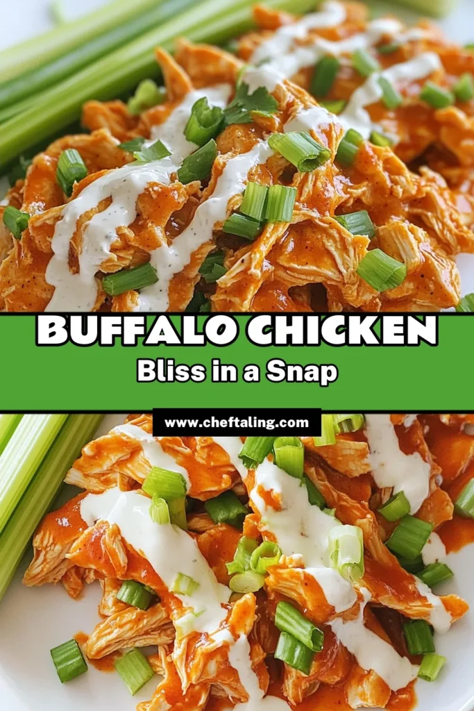 Discover the ultimate Spicy Buffalo Chicken Recipe with this Slow Cooker Buffalo Chicken dish. Perfect for an Easy Buffalo Chicken Dinner, this shredded buffalo chicken is soaked in flavorful buffalo sauce, making it a crowd-pleaser. Top it with ranch for a delicious twist. Save this recipe for a simple meal that's sure to impress! Get cooking and enjoy flavorful Buffalo Chicken with Ranch today! #SlowCookerBuffaloChicken #BuffaloChickenRecipe #ShreddedBuffaloChicken #EasyDinner