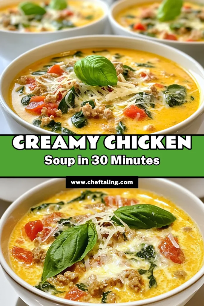 Warm up with this creamy ground chicken soup, a delightful twist on the classic Italian chicken soup recipe. Packed with flavors and easy to make, this healthy chicken soup is perfect for busy weeknights. Whip up this delicious ground chicken recipe for a comforting meal any family will love. Don’t forget to save this recipe for later! #GroundChickenRecipes #EasyChickenSoup #ItalianChickenSoup #HealthyChickenSoup