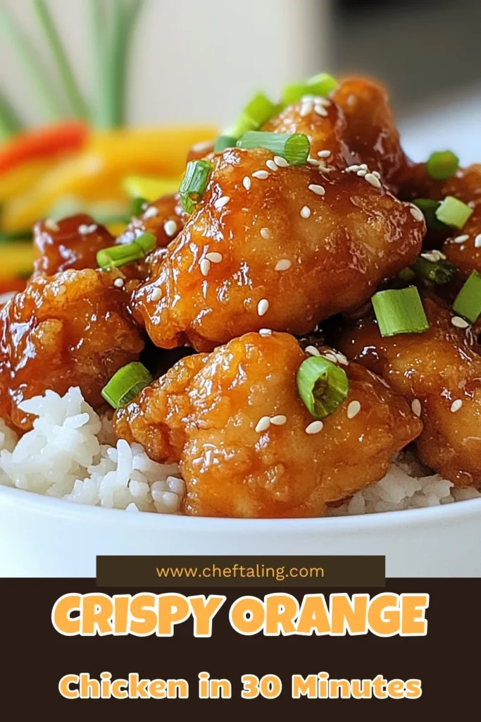 Savor the flavor of this Crispy Orange Chicken Recipe that combines the sweetness of Orange Chicken with Honey for an irresistible taste. Perfect for an Easy Chicken Dinner, this dish is a standout among the Best Orange Chicken and Asian Chicken Recipes you'll ever make. With simple ingredients and easy steps, you'll impress your family and friends. Try this delightful recipe today! Save for later! #CrispyOrangeChicken #EasyDinner #AsianRecipes #OrangeChicken