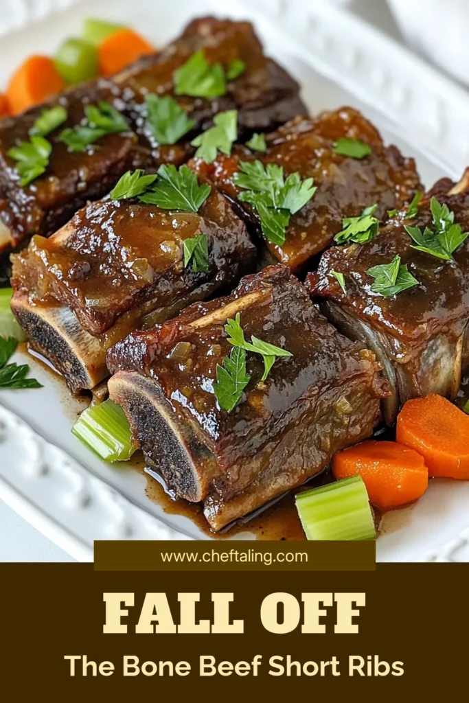 Indulge in this easy beef short ribs recipe that transforms your dinner into a comforting feast! These crockpot beef short ribs are slow-cooked with vegetables, creating a tender beef rib recipe that melts in your mouth. Ideal for busy days, just layer the ingredients in your slow cooker and let it work its magic. Perfect for family gatherings or cozy nights at home. Save this delicious recipe today! #CrockpotBeefShortRibs #SlowCookerRibs #EasyBeefShortRibs #BeefShortRibsWithVegetables