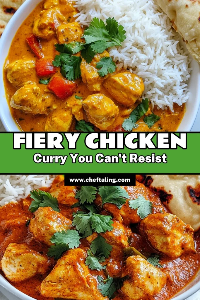 Craving something exotic? Try this Spicy Indian Chicken Curry that’s not only an Authentic Indian Curry but also an Easy Chicken Curry Recipe! Bursting with flavor from cumin, coriander, and aromatic spices, this dish is perfect for spice lovers. Follow this simple Chicken Curry Recipe for a delightful meal that serves 4. Don’t forget to save for later! #SpicyChickenRecipes #IndianCuisine #CurryLovers #EasyRecipes