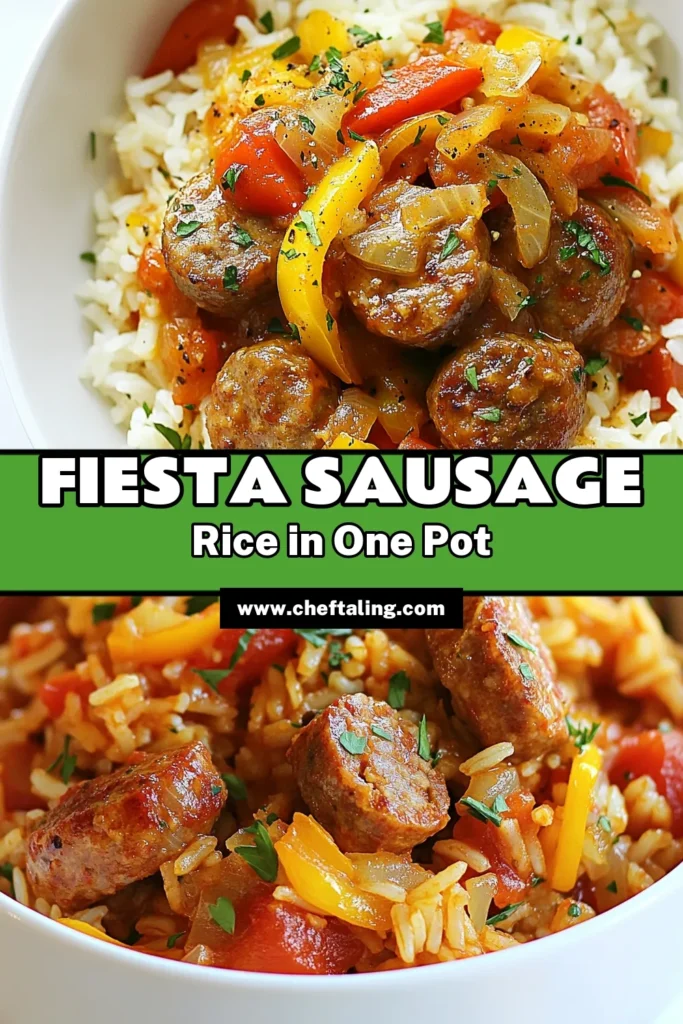 Enjoy a delicious and satisfying One-Pot Sausage and Rice meal with this Sizzling Sausage Rice Recipe! This Easy Sausage and Rice Dinner is packed with Italian sausage, colorful vegetables, and flavorful spices. Ready in just 40 minutes, this Italian Sausage Rice Skillet is perfect for busy nights. Discover the rich flavors of this chicken broth rice dish and bring the family together. Save this recipe for your next dinner inspiration! #OnePotMeals #SausageAndRice #EasyDinner #ItalianRecipes