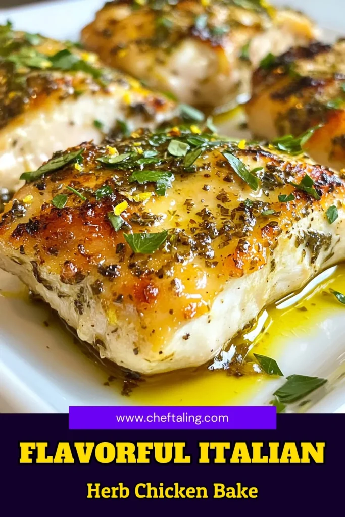 Delight in this Italian Herb Oven Baked Chicken Breast recipe, perfect for any dinner table! This seasoned chicken breast is easy to prepare and bursting with flavor from oregano, basil, and garlic. If you love crowd-pleasing recipes, this oven baked chicken breasts dish will surely impress your family and friends. Discover one of the best chicken breast recipes baked to perfection. Save this recipe for a delicious meal! #ChickenRecipes #BakedChicken #HealthyEating #EasyDinner