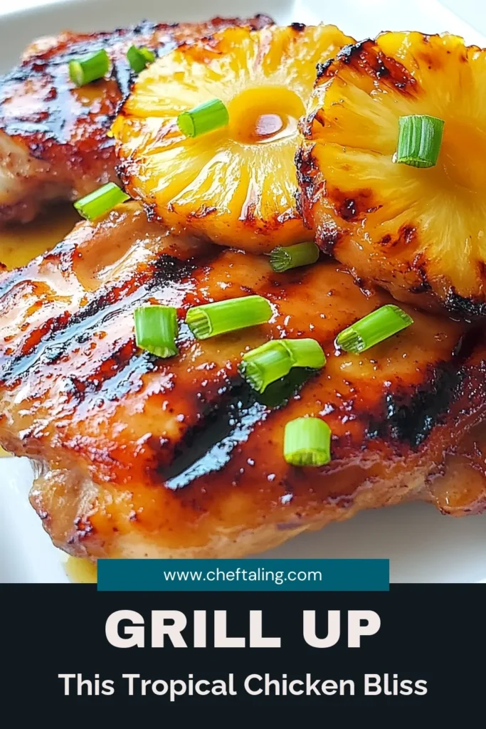Discover the ultimate Huli Huli chicken recipe that will transport your taste buds to the tropics! This tropical grilled chicken features a delicious pineapple chicken marinade that infuses Hawaiian chicken thighs with mouthwatering flavors. Perfect for your next BBQ, this easy grilled chicken recipe will impress your guests. Don’t miss out—save this recipe and make your summer unforgettable! #HuliHuliChicken #TropicalGrilledChicken #PineappleMarinade #EasyGrilledChicken
