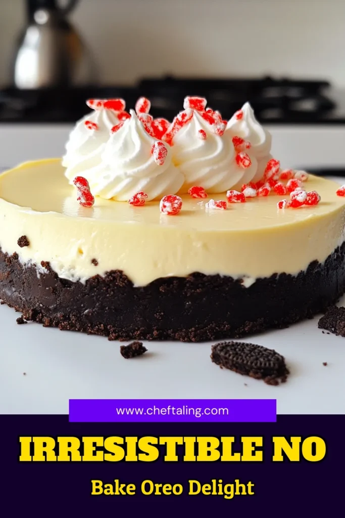Indulge in the festive flavors of No Bake Peppermint Oreo Cheesecake! This easy dessert recipe combines creamy cheesecake with a crunchy Oreo base and a delightful peppermint twist, perfect for holiday gatherings. With just a few simple ingredients and minimal prep time, you can create a spectacular treat that will impress everyone. Click to discover the full recipe and bring sweet cheer to your table! #NoBakeDessert #PeppermintRecipe #HolidayBaking #CheesecakeLovers