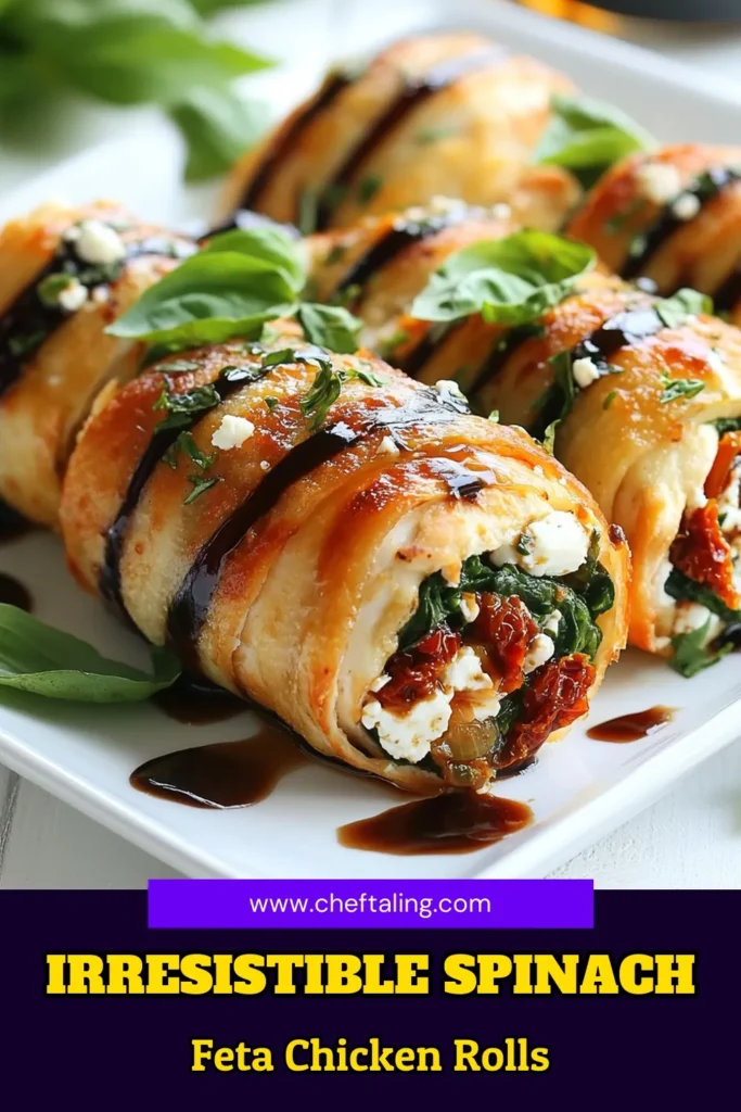 Discover the delicious Feta Spinach Sun-Dried Tomato Chicken Roll-Ups, a perfect blend of flavors for a healthy chicken dinner idea. These creamy feta spinach rolls are easy to make and perfect for meal prep. Try this baked chicken roll-ups recipe that will impress your family and friends. Enjoy the delightful sun-dried tomato chicken recipe that’s both nutritious and tasty. Save this recipe for your next culinary adventure! #HealthyDinner #ChickenRollUps #FetaSpinach #SunDriedTomato