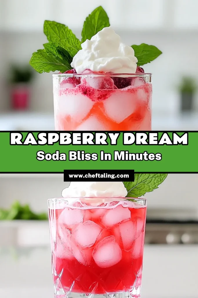 Quench your thirst with this refreshing Raspberry Dream Dirty Soda! This delightful drink combines fresh raspberries, creamy coconut, and fizzy club soda for a bubbly treat perfect for any occasion. It's simple to make and takes just 10 minutes to prepare. Ready to impress your guests? Click through to explore this fantastic recipe and make your own Raspberry Dream Dirty Soda today! #RaspberrySoda #SummerDrinks #RefreshingRecipes #DrinkIdeas