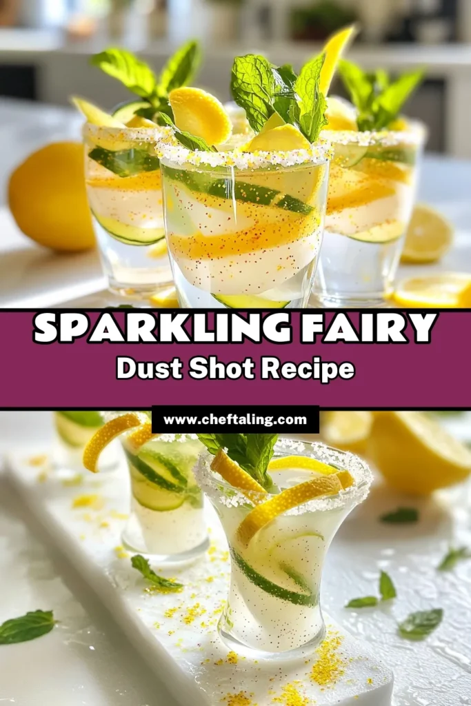 Transform your gatherings with these enchanting Fairy Dust Shots! This delightful recipe combines elderflower syrup cocktails with sparkling water for a refreshing treat. Perfect for celebrations, these edible glitter recipes will dazzle your guests and make every sip magical. Follow our simple steps to create these shimmering drinks that are ideal for any occasion. Add some sparkle to your next party! #FairyDustShots #EdibleGlitterRecipes #MagicalDrinkRecipes #ElderflowerSyrupCocktails