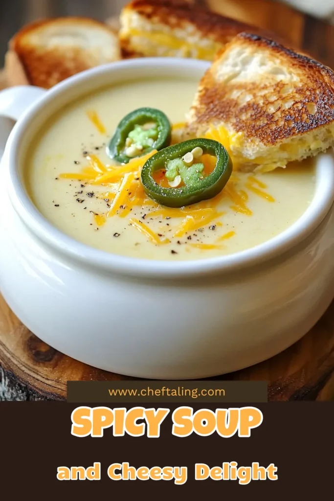 Warm up with this spicy jalapeno popper soup that delivers all the flavors of your favorite comfort food. This creamy jalapeno soup recipe combines jalapenos, cream cheese, and cheddar for a delectable experience. Pair it with a perfect grilled cheese sandwich for a delicious combo. Explore more spicy soup recipes and elevate your meal time. Save this easy recipe for cozy days! #SpicySoup #ComfortFood #JalapenoPopperSoup #GrilledCheesePairing