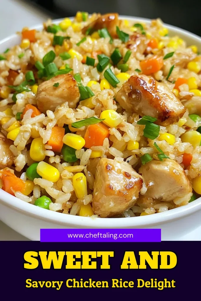 Discover the deliciousness of Honey Garlic Chicken Fried Rice, an easy fried rice recipe perfect for any night. This quick dinner recipe features tender chicken, colorful vegetables, and a sweet and savory honey garlic sauce that will have everyone asking for seconds! Try this Chicken Fried Rice with Vegetables today and elevate your weeknight meals. Save this recipe for a delightful dinner idea! #HoneyGarlicChicken #FriedRice #QuickDinner #EasyRecipes