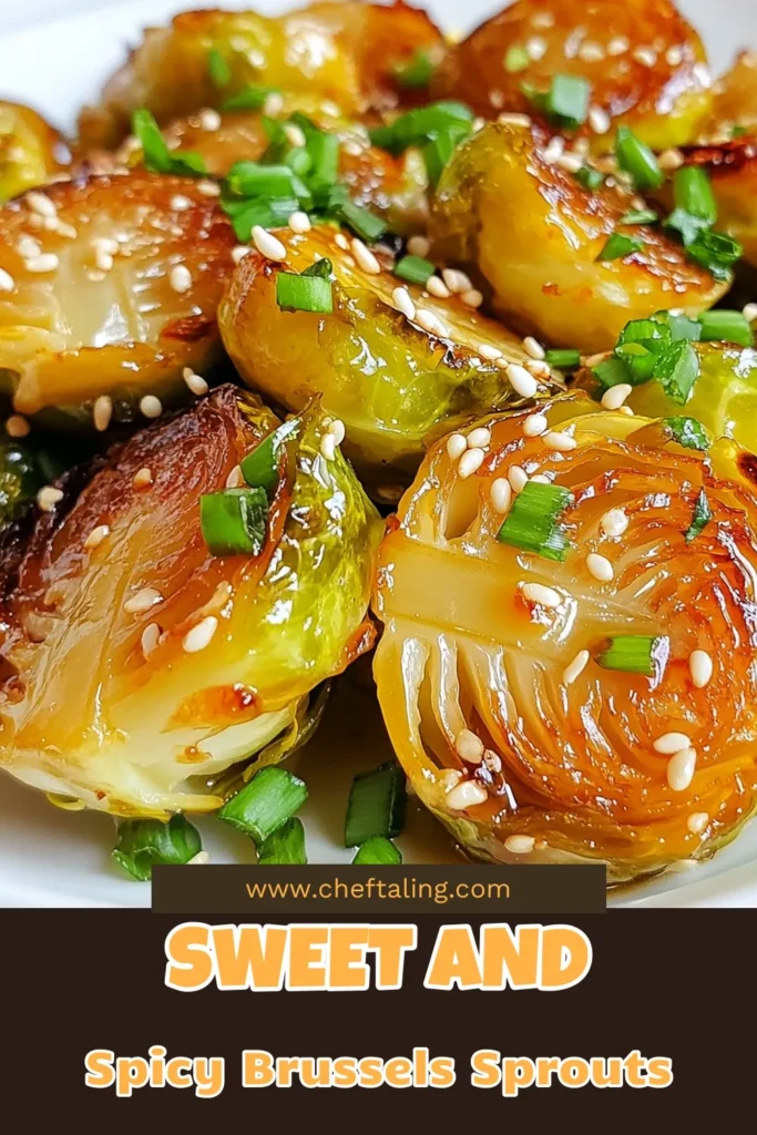 Discover a delicious way to enjoy vegetables with this Honey Sriracha Brussels sprouts recipe! These spicy Brussels sprouts create an irresistible sweet and savory dish that's the perfect easy Brussels sprouts side dish. Roasted to golden perfection and glazed with honey, Sriracha, and a hint of garlic, this recipe is sure to impress at any meal. Save this roasted Brussels sprouts recipe for a flavorful addition to your dinner! #HoneySrirachaBrusselsSprouts #BrusselsSproutsRecipe #SpicyBrusselsSprouts #EasySideDish