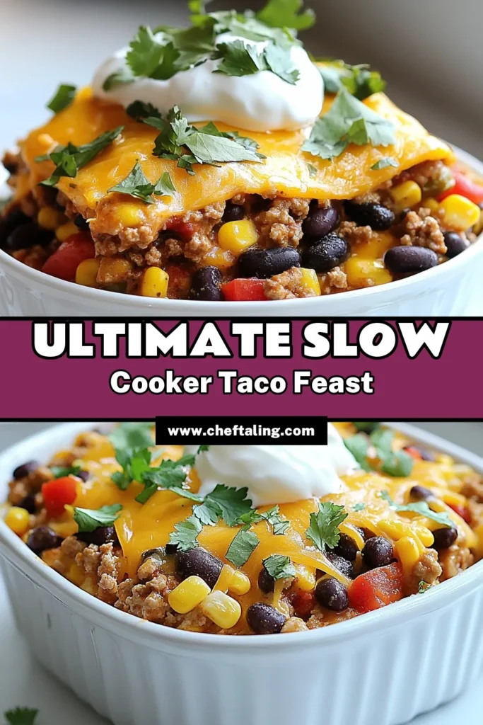 Discover your new favorite dinner with this Crockpot Taco Casserole! This easy taco casserole recipe combines ground turkey, black beans, corn, and cheesy goodness for a delicious slow cooker dinner. Perfect for busy nights, this cheesy taco casserole is a hit with the whole family. Ready to savor the flavors? Save this recipe now and make mealtime a breeze! #CrockpotTacoCasserole #EasyTacoCasserole #GroundTurkeyCasserole #SlowCookerDinnerRecipes