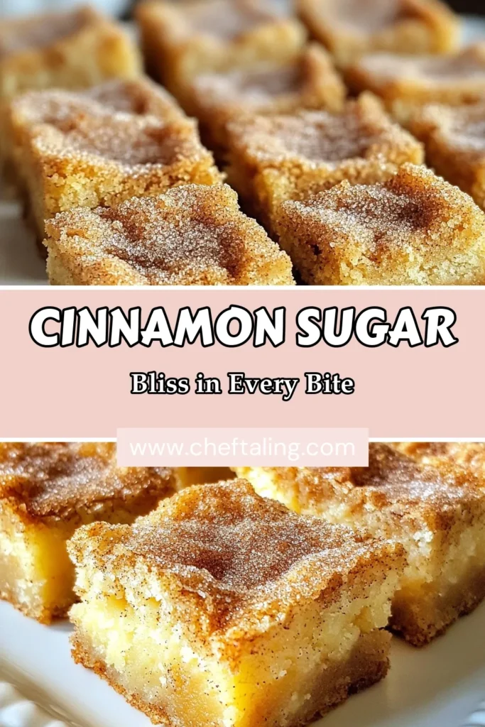 Indulge in these irresistible cinnamon sugar blondies! This easy blondie recipe combines buttery goodness with the perfect touch of cinnamon for delightful cinnamon dessert bars that everyone will love. Homemade blondies have never been so simple, and with just a few ingredients, you can make these delicious treats in under 40 minutes. Don’t miss out—save this buttery blondies recipe for your next baking adventure! #CinnamonSugarBlondies #EasyBlondieRecipe #CinnamonDessertBars #HomemadeBlondies