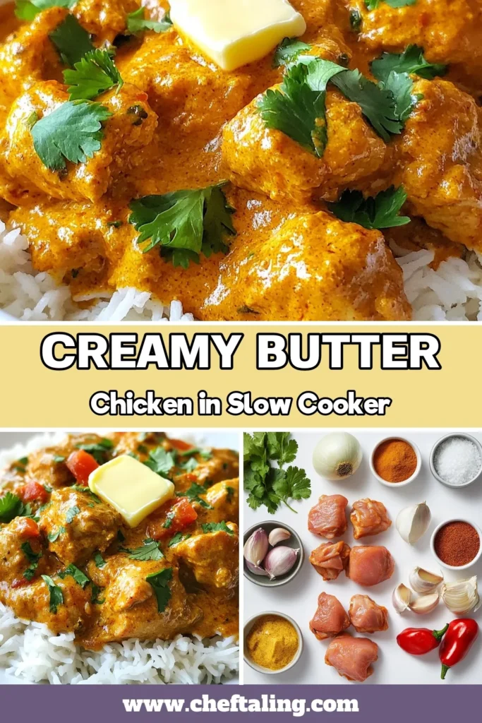 Discover the joy of cooking with this easy butter chicken recipe that utilizes your slow cooker for a creamy butter chicken that’s rich in flavor. This Indian butter chicken slow cooker dish features tender chicken thighs simmered in a luscious sauce made with garam masala and coconut milk. Perfect for busy days! Try this delicious garam masala chicken recipe tonight. Don’t forget to save it for later! #SlowCookerButterChicken #EasyButterChicken #IndianButterChicken #CreamyButterChickenRecipe