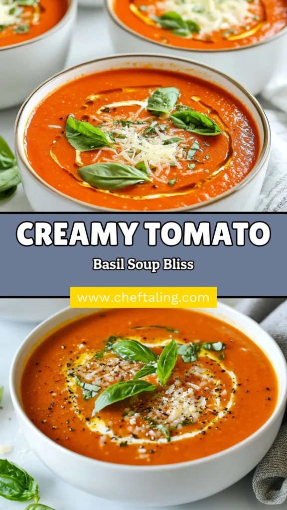 Discover the ultimate comfort food with this easy and creamy tomato basil soup recipe made in your Instant Pot! Perfect for a quick meal, this savory soup features crushed tomatoes, fresh basil, and a creamy finish that's simple to whip up. Get ready for a delicious dairy-free tomato soup option too! Click to learn how to make this Instant Pot tomato soup that your family will love. Save for later! #CreamyTomatoBasilSoup #InstantPotRecipes #EasySoup #DairyFreeCooking