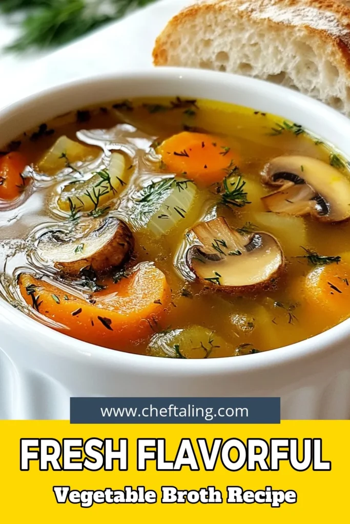 Discover the joy of creating your own homemade vegetable broth with this easy and flavorful vegetable broth recipe. Packed with garden-fresh ingredients, this healthy vegetable soup base is perfect for soups, stews, and more. Enjoy a nutritious vegetarian broth recipe that’s simple to make and can be stored for later use. Try it today and elevate your cooking! Save this recipe and get inspired! #VegetableBrothRecipe #HomemadeVegetableBroth #HealthyCooking #VegetarianBrothRecipe