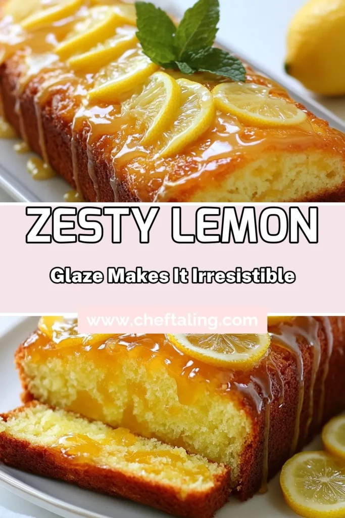 Indulge in this delightful Zesty Lemon Loaf Recipe, perfect for dessert lovers! This Lemon Glazed Bread combines fresh lemon juice and zest with creamy Greek Yogurt for a moist, flavorful treat. Easy to make, this Lemon Dessert Recipe is a must-try for any occasion. Savor every bite of this Easy Lemon Cake, drizzled with a tangy glaze. Save this refreshing recipe to wow your guests! #LemonLoaf #DessertRecipe #BakingIdeas #LemonLove