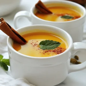 - 2 cups water - 1 cup whole milk (or plant-based milk) - 2 teaspoons loose black tea or 2 tea bags - 1 tablespoon fresh ginger, grated - 4-5 green cardamom pods, crushed - 2-3 whole cloves - 1 small cinnamon stick - 1-2 teaspoons brown sugar - A pinch of smoked paprika - Optional garnish: mint leaves I love how this drink blends spices and smoky notes. Each ingredient adds depth. The water forms the base, while the milk creates creaminess. Black tea brings a rich flavor that balances well with spices. Fresh ginger adds warmth. The crushed cardamom pods give a sweet, floral note. Cloves provide a hint of warmth, and cinnamon lends earthiness. Smoked paprika is the secret to that unique, bold flavor. It gives the chai a delightful smokiness that warms you. The brown sugar adds just the right sweetness, making it cozy. Feel free to add fresh mint leaves on top for a refreshing touch. This drink is perfect on a chilly day or anytime you crave comfort. Enjoy experimenting with these ingredients! {{ingredient_image_1}} To start, grab a saucepan. In it, combine 2 cups of water, 1 tablespoon of grated ginger, 4-5 crushed green cardamom pods, 2-3 whole cloves, and 1 small cinnamon stick. This mix holds the key to bold flavor. Next, heat the saucepan over medium heat. Bring the mixture to a boil. Once it bubbles, lower the heat. Let it simmer for 5 to 7 minutes. This slow cooking helps the spices release their full flavor. After the spices have simmered, it’s time to add the tea. Use 2 teaspoons of loose black tea or 2 tea bags. Stir them in and let the mix simmer for another 2 to 3 minutes. Now, pour in 1 cup of whole milk or your choice of plant-based milk. Add 1-2 teaspoons of brown sugar for sweetness. Turn the heat back to medium. Stir gently and let it heat just below boiling. Be careful not to let it boil over. While the chai heats, it’s time for the secret ingredient. Add a pinch of smoked paprika to the mix. This spice gives a unique smoky flavor that sets this chai apart. Stir well to blend it in. Finally, remove the saucepan from heat. Use a fine mesh sieve to strain the chai into cups or a teapot. This step removes the spices and tea leaves, leaving you with a smooth drink. Enjoy your Smoky Masala Chai hot. If you like, add a few mint leaves for a nice touch! To make Smoky Masala Chai your own, adjust the spices based on your taste. If you like it spicier, add more ginger or cardamom. For a sweeter drink, increase the brown sugar. To get that smoky flavor, smoke the spices lightly before using them. You can also try using a pinch of smoked salt along with smoked paprika. This enhances the depth of flavor in your chai. Serve your chai hot in cozy mugs. This drink warms you up on chilly days. For a nice pairing, enjoy it with crunchy snacks like samosas or sweet treats like cookies. These pairings enhance the overall experience. One big mistake is over-boiling the milk. This can change the texture and make it grainy. Always heat the milk just below boiling. Another mistake is skipping the straining process. Straining removes the spices and tea leaves, giving you a smooth drink. Don't rush; take your time to enjoy every step. Pro Tips Use Fresh Spices: Freshly crushed spices release more aroma and flavor, enhancing your chai experience. Adjust Sweetness to Taste: Start with less sugar and adjust according to your preference; you can always add more! Experiment with Milk Alternatives: Different plant-based milks (like oat or almond) can change the flavor profile—try them out! Add a Smoky Twist: For an extra smoky flavor, consider using smoked tea leaves instead of regular black tea. {{image_2}} You can make Smoky Masala Chai with plant-based milk. Almond, oat, or coconut milk work well. These options create a creamy texture without dairy. Each choice adds a unique flavor. For instance, coconut milk adds a hint of sweetness. Oat milk gives a smooth finish. Choose what you like best for your chai. Feel free to customize the spices in your chai. Adding nutmeg gives a warm, sweet note. Black pepper adds a touch of heat. Star anise brings a fragrant, licorice-like flavor. Experiment with different spices to find your perfect mix. Just a little change can make a big difference in taste. Want to enjoy Smoky Masala Chai cold? Iced chai is refreshing on warm days. Start by making the hot chai as usual. After straining, let it cool to room temperature. Pour the cooled chai over ice. You can add a splash of plant-based milk for creaminess. For extra flair, garnish with mint leaves. Enjoy your chilled drink! To keep your Smoky Masala Chai fresh, use airtight containers. Glass jars or plastic containers work well. Store the chai in the fridge if you have extra. Make sure it cools down first before sealing it. This will help it stay tasty for up to three days. When reheating, use a small pot on low heat. This keeps the flavor strong and smooth. Stir gently as it warms up. Aim for about 5-10 minutes until it's hot but not boiling. Boiling can change the taste and texture, which we want to avoid. If you want to save some chai for later, freezing is a good choice. Pour the cooled chai into freezer-safe containers. Leave a little space at the top to allow for expansion. You can freeze it for up to one month. To thaw, take it out and place it in the fridge overnight. Reheat it on low heat, just like before, for the best flavor. Enjoy your chai whenever you want a cozy drink! Smoky Masala Chai is a warm drink with rich flavors. It blends spices like ginger, cardamom, and cloves. The smoky taste comes from a pinch of smoked paprika. This drink combines sweet, spicy, and comforting notes. Key Ingredients: - Water - Whole milk (or plant-based milk) - Black tea - Fresh ginger - Green cardamom pods - Whole cloves - Cinnamon stick - Brown sugar - Smoked paprika - Mint leaves (optional) The chai starts with boiling water and spices, creating a strong base. Then, you add black tea and milk, enriching the flavor. The smoked paprika adds a unique twist, making it stand out. To make this chai caffeine-free, you can swap black tea for herbal tea. Rooibos tea works well for its smooth taste. You can also use chamomile or peppermint tea. These options keep the flavor profile intact but remove caffeine. Yes, you can use store-bought chai blends. Look for blends with spices like ginger and cardamom. Adjust the amount according to your taste. You can still add smoked paprika for that smoky flavor. Pre-made blends save time while still delivering delicious chai. In this blog post, we explored how to make Smoky Masala Chai. We covered the ingredients, methods, and tips to enhance your chai experience. Remember to adjust spices to fit your taste and avoid common mistakes like over-boiling the milk. You can also try fun variations, such as plant-based options or an iced version. Enjoy experimenting and creating a comforting cup that warms the soul. Whether you share it with friends or savor it alone, your chai will surely delight!