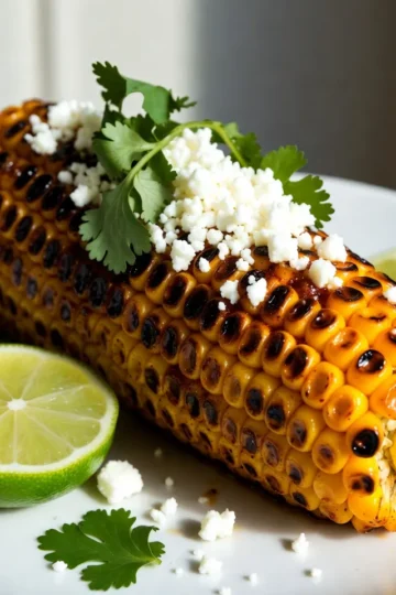 - 4 ears of fresh corn, husked - 2 tablespoons olive oil - 1 teaspoon chili powder - 1/2 teaspoon smoked paprika The main ingredients for chili lime grilled corn are simple yet full of flavor. Fresh corn is the star here, and using good quality corn makes a big difference. Olive oil adds richness and helps the spices stick to the corn. Chili powder and smoked paprika bring warmth and smoky notes to each bite. - Zest and juice of 1 lime - 1/4 teaspoon cayenne pepper (adjust for spiciness) - 1/4 cup crumbled cotija cheese (optional) For extra flavor, lime zest and juice brighten the dish. They add a fresh, zesty kick that complements the chili spices. Cayenne pepper lets you control the heat. If you want a creamy touch, crumbled cotija cheese works perfectly, making the corn even more delicious. - Fresh cilantro, chopped - Lime juice Garnishing is key for chili lime grilled corn. Fresh cilantro adds a pop of color and flavor. A squeeze of lime juice at the end boosts the brightness. Both enhance the overall taste and presentation, making your dish beautiful and inviting. {{ingredient_image_1}} First, preheat your grill to medium-high heat. This means a good temperature is around 400°F to 450°F. If your grill has a lid, close it while it heats up. This helps create even heat. You want a hot grill for nice grill marks and fast cooking. Next, husk and clean the corn. Remove all the green leaves and silk strands. Rinse the corn under cold water to get rid of any dirt. Then, mix your spice blend in a small bowl. Combine 2 tablespoons of olive oil, 1 teaspoon of chili powder, 1/2 teaspoon of smoked paprika, the zest and juice of 1 lime, 1/4 teaspoon of cayenne pepper, and some salt. Whisk it all together until it’s well mixed. Now it’s time to grill! Place the corn directly on the grill. Cook for about 10 to 12 minutes. Turn the corn every few minutes. You want it to get tender and have nice grill marks. How do you know when it’s done? Check for a bright yellow color and a slight char. When it looks good, take it off the grill. Let it cool for a bit. If you like, sprinkle crumbled cotija cheese on top for extra creaminess. Finish with fresh cilantro and a squeeze of lime juice for a burst of flavor. To get the best grill marks, start with dry corn. This helps the corn sear better. Preheat your grill to medium-high heat. Place the corn diagonally on the grates. This angle gives you those nice, crosshatch marks. Turn the corn every few minutes. This way, all sides get those beautiful marks. Avoiding overcooking is important. Keep an eye on the corn as it grills. Cook it for about 10-12 minutes. When the kernels are tender, it’s ready. If you see the kernels start to burst, take it off the grill. This keeps the corn juicy and sweet. You can easily modify spice levels to suit your taste. If you love heat, add more cayenne pepper. If you prefer a milder flavor, reduce the cayenne. You can even try adding a pinch of sugar to balance the heat. Incorporating other herbs is a fun way to change the flavor. Fresh basil or parsley can add a fresh twist. You can also try using cilantro or a sprinkle of oregano. These herbs give your corn a unique taste. For plate presentation, keep it simple. Place the corn on a wooden board for a rustic look. Drizzle extra lime juice over the corn just before serving. This adds a pop of color and flavor. Pairing with dishes can enhance your meal. Chili lime grilled corn goes well with grilled meats. Try it with chicken or steak. It also pairs nicely with tacos or a fresh salad. Enjoy your corn as a side dish or a light snack! Pro Tips Choose Fresh Corn: Always select ears of corn that are bright green and tightly wrapped in husks for the best flavor and tenderness. Oil Before Grilling: Brushing the corn with olive oil not only adds flavor but also helps prevent sticking to the grill. Adjust Spiciness: Modify the amount of cayenne pepper according to your taste preference for a milder or spicier kick. Grill Marks: To achieve those beautiful grill marks, turn the corn every 2-3 minutes while grilling, ensuring even cooking. {{image_2}} You can change the spice mix to make chili lime grilled corn even more fun. Try using different spices like cumin or garlic powder. Each spice adds a unique taste. If you like heat, add more cayenne pepper. For less heat, skip it or use a mild paprika. Experiment with what you like best. Cotija cheese is tasty, but it’s not for everyone. You can skip it or use a dairy-free cheese. Nutritional yeast is a great vegan choice. It adds a cheesy flavor without any dairy. You can also try avocado slices for a creamy feel. Get creative with toppings! You can add chopped jalapeños for extra heat. Squeeze more lime juice on top for a zesty kick. Fresh herbs like parsley or chives can also brighten the dish. Serve chili lime grilled corn as a side with tacos or burgers. It pairs well with salads too. To keep your grilled corn fresh, wrap it in plastic wrap. You can also place it in an airtight container. This helps lock in moisture and flavor. Store it in the fridge. It will stay fresh for up to three days. When it’s time to enjoy leftovers, you have two good options for reheating. You can use the microwave or the grill. - Microwave: Place the corn on a microwave-safe plate. Cover it with a damp paper towel. Heat for about 1-2 minutes until warm. - Grill: Preheat your grill on medium heat. Place the corn on the grill for about 5 minutes. Turn it often to warm it evenly. This method brings back that delicious grilled flavor. Yes, you can freeze cooked corn! Here’s how to do it: 1. Let the corn cool completely after grilling. 2. Cut the corn off the cob if you prefer it that way. 3. Place the corn in freezer-safe bags. Squeeze out as much air as possible before sealing. 4. Label the bags with the date. Frozen corn can last up to six months in the freezer. Enjoying chili lime grilled corn later is easy when you store it right! For grilling, I recommend using sweet corn, such as Silver Queen or Sugar Sweet. These varieties have a high sugar content, which makes them juicy and tasty. Look for corn that is fresh and has bright green husks. The kernels should be plump and firm. This ensures you get the best flavor and texture when you grill. Yes, you can make chili lime grilled corn in the oven! Preheat your oven to 400°F (200°C). Husk the corn and follow the same steps for mixing the spice blend. Place the corn on a baking sheet and brush the spice mixture over each ear. Roast the corn for about 20-25 minutes, turning occasionally. This gives you that nice charred flavor without a grill. To spice up your chili lime grilled corn, try adding more chili powder or cayenne pepper. You can also mix in garlic powder or onion powder for extra flavor. If you like herbs, consider adding chopped fresh basil or cilantro. For a zesty kick, squeeze more lime juice over the corn right before serving. Experimenting with spices helps create your perfect flavor! You learned how to make chili lime grilled corn with fresh ingredients and techniques. Grilling is fun, and choosing distinct spices adds amazing flavors. Use proper prep and cooking methods to avoid common mistakes. Remember to store leftovers correctly to enjoy later. Get creative with variations and serving ideas. I hope you feel ready to impress everyone with your grilling skills! Enjoy every bite of your tasty corn dish.