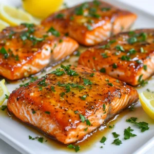 - Salmon fillets (4 pieces, 6 oz each) - Maple syrup (¼ cup) - Dijon mustard (2 tablespoons) - Soy sauce (1 tablespoon, low sodium) - Olive oil (1 tablespoon) - Garlic powder (1 teaspoon) - Seasoning (Salt and pepper) - Garnish (Fresh parsley, chopped) - Serving (Lemon wedges) To make Maple Dijon Glazed Salmon, you need fresh salmon fillets. I like using four pieces, each weighing six ounces. This size cooks evenly and gives the right portion for each plate. Next, grab some pure maple syrup. You will need a quarter cup. This syrup adds a sweet touch to the glaze. Then, get two tablespoons of Dijon mustard. The mustard gives the glaze a nice tang. You will also need one tablespoon of low-sodium soy sauce. This adds depth to the flavor without too much salt. Olive oil is next; you will need one tablespoon. It helps the glaze stick to the salmon. Don't forget garlic powder! One teaspoon adds a lovely aroma and taste. Lastly, grab some salt and pepper for seasoning. Fresh parsley, chopped, makes a bright garnish. Lemon wedges will serve as a zesty side for your dish. Gather these ingredients, and you are ready to cook a meal that will impress! {{ingredient_image_1}} 1. First, preheat your oven to 400°F (200°C). This helps cook the salmon evenly. 2. Next, prepare the glaze mixture. In a small bowl, whisk together: - ¼ cup pure maple syrup - 2 tablespoons Dijon mustard - 1 tablespoon low-sodium soy sauce - 1 tablespoon olive oil - 1 teaspoon garlic powder This blend gives salmon a sweet and tangy flavor. 3. Now, season the salmon fillets. Sprinkle salt and pepper on both sides. Place the fillets skin-side down on a lined baking sheet. 1. Arrange the salmon on the baking sheet so they have space. This helps them cook well. 2. Brush the glaze on each salmon fillet. Use a generous amount and save some for later. 3. Bake the salmon for 12-15 minutes. It’s done when the fish flakes easily with a fork and turns opaque. 1. For a perfect finish, turn on the broiler during the last 2 minutes. This caramelizes the glaze. Watch it closely to avoid burning. 2. Once done, remove the salmon from the oven. Drizzle any remaining glaze over the fillets. 3. Garnish with freshly chopped parsley. Serve hot with lemon wedges for a zesty touch. To get the right glaze, focus on mixing equal parts maple syrup and Dijon mustard. This mix gives a great balance of sweet and tangy. You can add a bit of soy sauce for saltiness. If your glaze is too thick, add a splash of water to thin it out. When broiling, watch your salmon closely. The glaze can burn easily. Start broiling on a lower rack. This helps keep the heat even. Check after one minute to see if it’s bubbling. This will help you avoid burning the glaze. You can bake or grill your salmon. Baking is great for a simple meal, while grilling adds smoky flavor. If you bake, cook at 400°F for 12-15 minutes. The salmon should flake easily when done. For grilling, cook for about 6-8 minutes per side. Use a medium heat to prevent burning. This dish pairs well with several sides. Try serving it with steamed broccoli, rice, or a fresh salad. These sides balance the rich flavors of the salmon. For drinks, a crisp white wine like Sauvignon Blanc works best. The wine's acidity cuts through the sweetness of the glaze. If you prefer non-alcoholic, a sparkling water with lemon is refreshing. Pro Tips Fresh Salmon is Best: Always opt for fresh, high-quality salmon for the best flavor and texture. Look for fillets that are bright in color and have a mild scent. Marinate for Extra Flavor: For a deeper flavor, marinate the salmon in the glaze for 30 minutes before baking. This allows the glaze to penetrate the fish. Use a Meat Thermometer: To ensure your salmon is perfectly cooked, use a meat thermometer. The internal temperature should reach 145°F (63°C). Pair with Seasonal Veggies: Serve the salmon with seasonal vegetables like asparagus or broccoli for a well-rounded meal that complements the glaze beautifully. {{image_2}} You can change the sweetener in this recipe. Instead of maple syrup, try honey or agave nectar. Each sweetener gives a unique flavor. The choice of mustard also matters. Use yellow mustard for a milder taste, or whole grain mustard for more texture. Each swap changes the dish's character, so feel free to experiment. Add more herbs and spices to boost flavor. Fresh dill or thyme pairs well with salmon. You might also enjoy a hint of chili flakes for heat. Citrus zest, like lemon or orange, brightens the glaze. Grated ginger adds warmth and depth. These small tweaks can make a big difference in taste. If you need gluten-free options, switch soy sauce for tamari. It has a similar flavor without gluten. For low-carb diets, skip the maple syrup and use a sugar-free sweetener. This keeps the dish tasty while meeting dietary needs. Adaptations ensure everyone can enjoy this delightful meal. To store leftover salmon, let it cool first. Place it in a shallow dish. Cover the dish tightly with plastic wrap or use an airtight container. This keeps your salmon fresh for up to three days. You can enjoy it cold or reheat it later. For the best results, freeze salmon within two days of cooking. Wrap each piece in plastic wrap. Then, put the wrapped salmon in a freezer bag. It can stay fresh for up to three months. To thaw, move the salmon to the fridge overnight. This keeps it safe and tasty. When you reheat your salmon, aim for gentle heat. The oven works best. Set it to 300°F (150°C) and place the salmon in a baking dish. Heat for about 10-15 minutes. Avoid the microwave, as it can dry out your salmon. Always check that it’s warmed through before serving. Can I use frozen salmon fillets? Yes, you can use frozen salmon fillets. Just make sure to thaw them first. For best results, thaw overnight in the fridge. If you’re short on time, place the sealed fillets in cold water for about 30 minutes. Once thawed, pat them dry before seasoning and glazing. How do I know when salmon is done cooking? Salmon is done when it flakes easily with a fork and turns opaque. A good rule is to check it after 12 minutes in the oven. Use a fork to gently poke the thickest part of the fish. If it flakes apart, it’s ready to eat! Can I make the glaze ahead of time? Yes, you can make the glaze a day in advance. Just mix the maple syrup, Dijon mustard, soy sauce, olive oil, and garlic powder together. Store it in an airtight container in the fridge. When ready, give it a quick stir before using. How to scale the recipe for more servings? To scale the recipe, simply multiply each ingredient by the number of servings you need. For example, if you want to serve eight, use eight salmon fillets and double the glaze ingredients. Just make sure your baking sheet can fit all the fillets. What to do if I don't have Dijon mustard? If you don’t have Dijon mustard, you can use yellow mustard as a substitute. It will change the taste slightly but still adds a nice kick. Alternatively, mix equal parts of honey and mustard for a sweet glaze. Caloric content per serving Each serving of maple Dijon glazed salmon contains about 380 calories. This includes the salmon and the glaze. Protein and fat breakdown of the dish Each serving has around 34 grams of protein and 22 grams of fat. The healthy fats come from the salmon and olive oil, making it a nutritious choice. This blog post covered making a tasty Maple Dijon Glazed Salmon. We shared ingredients, step-by-step cooking methods, and tips for perfect results. You can also try flavorful variations and ways to store leftovers. Incorporating simple swaps can keep the dish fresh. Enjoy this easy recipe that offers both flavor and nutrition. With practice, you'll impress everyone with your salmon! Your kitchen can become a place of joy and delicious meals.