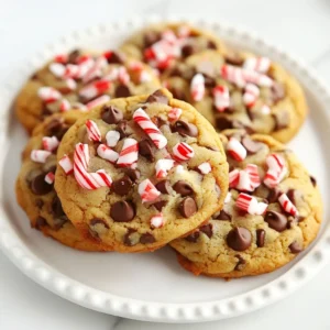 To make these Candy Cane Chocolate Chip Cookies, you need some key items: - 1 cup unsalted butter, softened - 1 cup brown sugar, packed - ½ cup granulated sugar - 2 large eggs - 2 teaspoons vanilla extract - 3 cups all-purpose flour - 1 teaspoon baking soda - ½ teaspoon salt - 1 cup semi-sweet chocolate chips - ½ cup crushed candy canes (about 3-4 candy canes) These ingredients create a perfect balance of flavor and texture. If you want to add more taste, consider these options: - Additional crushed candy canes for topping - A pinch of cinnamon for warmth - A splash of peppermint extract for extra minty flavor These additions can give your cookies a festive twist. You might not have every ingredient on hand. Here are some swaps: - Use coconut oil instead of butter for a dairy-free option. - Swap brown sugar with coconut sugar for a less processed choice. - Try using almond flour for a gluten-free version, but adjust the amount since it absorbs more liquid. These substitutions help you make these cookies fit your dietary needs or preferences. {{ingredient_image_1}} Start by preheating your oven to 350°F (175°C). This ensures even baking. Next, line two baking sheets with parchment paper. This helps cookies not stick to the sheets. You can also use silicone mats if you have them. Both options make clean-up easy. In a large mixing bowl, add 1 cup of softened unsalted butter. Add 1 cup of brown sugar and ½ cup of granulated sugar. Use a mixer to cream these ingredients together. Mix until it becomes light and fluffy. This takes about 2-3 minutes. Now, beat in 2 large eggs one at a time. Make sure to mix well after each egg. Finally, add 2 teaspoons of vanilla extract. This gives the cookies a nice flavor. In a separate bowl, whisk together 3 cups of all-purpose flour, 1 teaspoon of baking soda, and ½ teaspoon of salt. This step ensures that the baking soda and salt are evenly mixed. It helps the cookies rise and taste good. It's important to measure your flour correctly. Too much can make the cookies dry. Now, gradually add the dry mixture to the wet ingredients. Mix until just combined. Do not over-mix; this keeps the cookies soft. Next, fold in 1 cup of semi-sweet chocolate chips and ½ cup of crushed candy canes. Make sure they are evenly distributed in the dough. Using a cookie scoop or a tablespoon, drop rounded balls of dough onto the prepared baking sheets. Space them about 2 inches apart. If you want, sprinkle more crushed candy canes on top for a fun touch. Place the sheets in the preheated oven. Bake for 10-12 minutes. Look for edges that are lightly golden and centers that are set. When they are done, remove the cookies from the oven. Let them cool on the baking sheets for about 5 minutes. Then, transfer them to wire racks to cool completely. This helps them stay soft and chewy. Enjoy your delicious Candy Cane Chocolate Chip Cookies! To get soft and chewy cookies, use room-temperature butter. Softened butter blends well with sugars, creating a fluffy base. Mix until light and airy. This step is key. Don’t overmix when adding flour. Stop as soon as you see no dry flour. This helps keep the cookies soft. Bake just until the edges turn golden. Let them cool on the sheets for a few minutes. This helps them finish baking gently. Using the right tools makes a big difference. Here are some I recommend: - Mixing bowls: A large bowl for wet and a smaller one for dry ingredients. - Electric mixer: This speeds up mixing and makes it easier to cream butter and sugars. - Cookie scoop: It helps you make uniform cookie sizes. This ensures even baking. - Parchment paper: Line your baking sheets with this to prevent sticking. - Cooling racks: These allow air to circulate around cookies, helping them cool evenly. You can boost flavor with fun toppings. Here are some ideas: - Extra crushed candy canes: Sprinkle these on top before baking for a crunchy finish. - Sea salt: A pinch of sea salt adds a nice contrast to the sweetness. - Chocolate drizzle: Melt some chocolate and drizzle it over cooled cookies for a treat. - Nuts: Chopped nuts like walnuts or pecans can add a nice crunch and flavor. These tips will help you create the best Candy Cane Chocolate Chip Cookies. Enjoy the process and the delicious results! Pro Tips Chill the Dough: For thicker cookies, chill the dough in the refrigerator for at least 30 minutes before baking. This helps prevent spreading and results in a chewier texture. Use High-Quality Chocolate: Using premium semi-sweet chocolate chips will enhance the flavor of your cookies. Look for brands with high cocoa content for the best results. Fresh Candy Canes: Crush fresh candy canes for a more vibrant flavor and color. Stale candy canes may lose their crunch and taste. Don't Overbake: Keep an eye on your cookies while they bake. Remove them from the oven when the edges are golden but the centers are still slightly soft for a perfect chewy texture. {{image_2}} You can switch up the flavors in these cookies. Try adding peppermint extract for more minty taste. You might also use white chocolate chips instead of semi-sweet. If you want a fruity twist, add dried cranberries or cherries. These simple changes can make your cookies fun and new! For gluten-free cookies, substitute all-purpose flour with a gluten-free blend. Make sure it has a good binding agent. If you want vegan cookies, use plant-based butter and flax eggs instead of regular eggs. Mix one tablespoon of flaxseed meal with three tablespoons of water to make one egg. These swaps let everyone enjoy the cookies! Presentation adds joy to any treat. Stack the cookies in a clear jar for a pretty display. You can also place them on a festive platter, topped with extra crushed candy canes. Tie a ribbon around the jar or platter for a lovely touch. This makes your cookies a perfect gift or party treat! To keep your candy cane chocolate chip cookies fresh, use an airtight container. Layer parchment paper between cookies to prevent sticking. Store them at room temperature. They will stay soft and tasty for several days this way. Freezing cookie dough is easy and smart. First, scoop the dough into balls. Place them on a baking sheet lined with parchment paper. Freeze the balls until solid, then transfer them to a freezer bag. Label the bag with the date. This way, you can bake fresh cookies anytime. Baked cookies can last up to a week when stored properly. If you keep them in an airtight container, they stay soft and chewy. For longer storage, you can freeze baked cookies for up to three months. Just thaw them at room temperature before enjoying. To cut the sweetness, you can reduce the sugar. Use ¾ cup brown sugar and ¼ cup granulated sugar. You might also try dark chocolate chips. They have less sugar than semi-sweet. Another option is to add a pinch of salt. This helps balance the flavors. Yes, you can use white chocolate chips! They will make the cookies taste sweeter. The candy canes already add a lot of sweetness. So, you may want to reduce the sugar. This change can create a fun twist on the classic recipe. Chilling the dough is not required, but it helps. If you chill it for 30 minutes, the cookies can spread less. The flavors will also deepen. If you're in a hurry, you can skip this step. Just remember to keep an eye on baking time. Leftover crushed candy canes are great for many things! You can sprinkle them on hot chocolate or ice cream. They also make a nice topping for cupcakes and cakes. If you have extra, store them in an airtight container. They will last for weeks! To sum up, we explored essential and optional ingredients for your cookies. You learned detailed steps to mix and bake them. I shared tips for perfect texture and fun variations. You now know how to store cookies properly and answered common questions. Making cookies is simple and fun. Enjoy your baking and impress others with tasty results!