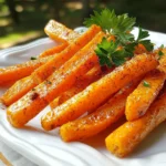To make maple glazed carrot fries, you will need: - 4 large carrots, peeled and cut into fries - 2 tablespoons olive oil - 3 tablespoons pure maple syrup - 1 teaspoon ground cinnamon - ½ teaspoon salt - ¼ teaspoon black pepper - ¼ teaspoon cayenne pepper (optional for a kick) - Fresh parsley or cilantro for garnish These simple ingredients create a sweet and savory treat. The carrots shine when paired with maple syrup and spices. To get perfect fries, measure your ingredients carefully. Here are some tips: - Use dry measuring cups for solid ingredients. - Use liquid measuring cups for oils and syrups. - Level off dry ingredients with a knife. - For sticky ingredients like maple syrup, spray your measuring cup with a little oil for easy pouring. Being precise helps you achieve the best taste and texture. If you don't have all the ingredients, here are some easy swaps: - Swap olive oil for avocado oil or canola oil. - Use honey or agave syrup instead of maple syrup for a different flavor. - If you lack ground cinnamon, try nutmeg for a warm spice. - Leave out the cayenne pepper if you prefer no spice. These substitutes still keep the flavor profile delicious! {{ingredient_image_1}} Start with four large carrots. Peel them first, then cut them into fry shapes. Aim for a size that’s easy to hold. This helps them cook evenly. In a big bowl, mix the olive oil, maple syrup, cinnamon, salt, black pepper, and cayenne (if you want some heat). Add the carrot fries and toss well. Make sure every fry gets coated. This glaze adds a sweet and spicy kick. Preheat your oven to 425°F (220°C). Line a baking sheet with parchment paper for easy cleanup. Spread the carrot fries in a single layer. Give them space to get crispy. Bake for 20-25 minutes. Flip them halfway through for even browning. They should be golden and caramelized when done. Let them cool for a few minutes. Top with fresh parsley or cilantro for a nice touch. To get your carrot fries crispy, space them out on the baking sheet. If they touch, they steam instead of crisp. Bake at 425°F for 20-25 minutes. Flip them halfway through for even cooking. Keep an eye on them toward the end. You want them golden brown. Want a flavor boost? Try adding garlic powder or smoked paprika. These spices pair well with maple syrup. For a spicy kick, add cayenne pepper. Fresh herbs like rosemary or thyme also add great taste. Feel free to mix and match based on what you like. Serve your carrot fries in a fun way! Use a colorful bowl or a wooden platter. Garnish them with fresh parsley or cilantro for a pop of color. Pair them with a dipping sauce like ranch or yogurt. Your guests will love the look and taste! Pro Tips Choose the Right Carrots: Use fresh, firm carrots for the best texture and flavor. Organic carrots often have a sweeter taste. Adjust the Sweetness: Depending on your preference, you can increase or decrease the amount of maple syrup in the recipe for a more intense or subtle sweetness. Crispier Fries: For extra crispy carrot fries, soak the cut carrots in cold water for 30 minutes before baking. This helps to remove excess starch. Flavor Variations: Experiment with additional spices like paprika or garlic powder to create different flavor profiles for your carrot fries. {{image_2}} You can add a kick to your carrot fries. Mix in cayenne pepper for heat. Just a touch will do. You can also add some chili powder for more spice. The sweet maple syrup balances the heat well. This combo makes a fun twist on the recipe. Your taste buds will love it! Feel free to get creative with spices. Try adding garlic powder for depth. You can also use smoked paprika for a smoky flavor. Italian herbs like oregano or thyme work great too. Each spice adds a new layer to the dish. Mix and match to find your favorite blend! You can cook these fries in an air fryer. Just coat the fries as you would for the oven. Place them in the fryer basket in a single layer. Cook at 400°F (204°C) for about 15 minutes. Shake the basket halfway through for even cooking. Air frying gives you a crispier texture without much oil. It’s a quick and easy option! After you enjoy your maple glazed carrot fries, cool them down to room temperature. Place them in an airtight container. Store them in the fridge for up to three days. This keeps them fresh and delicious for later meals. To reheat, preheat your oven to 350°F (175°C). Spread the carrot fries on a baking sheet. Heat them for about 10-15 minutes. This helps restore their crispiness. You can also use a microwave, but they may lose crunch. If you want to freeze carrot fries, make sure they are fully cooled. Place them in a single layer on a baking sheet first. Freeze them for about an hour until firm. Then, transfer them to a freezer bag. They can stay frozen for up to three months. When ready, bake them straight from the freezer. Enjoy the sweet and spicy flavor anytime! Yes, you can use baby carrots. They will cook faster, so check them often. Cut them in half lengthwise for better results. You want them to be crispy and caramelized, just like the large ones. To reduce sweetness, use less maple syrup. You can try two tablespoons instead of three. Adding more spices, like cinnamon or black pepper, helps balance the flavor too. This way, your fries will still taste great without being too sweet. Yes, these carrot fries are vegan. They contain no animal products. The maple syrup and olive oil both come from plants, making them perfect for a vegan diet. Enjoy these fries as a tasty, meat-free treat! In this post, we discussed how to make delicious maple glazed carrot fries. We covered the needed ingredients, helpful measuring tips, and easy substitutes. I shared simple steps for preparing, mixing, and baking. You learned tips for crispiness and flavor. We explored fun variations and how to store your fries correctly. Carrot fries can be a tasty and healthy snack or side dish. Enjoy experimenting with different flavors and methods. Happy cooking!
