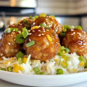 To make delicious teriyaki turkey meatballs, gather these key ingredients: - 1 pound ground turkey - ¼ cup breadcrumbs - ¼ cup green onions, finely chopped - 2 cloves garlic, minced - 1 tablespoon fresh ginger, grated - 1 egg, beaten - ¼ cup teriyaki sauce - 2 tablespoons sesame oil - 1 tablespoon soy sauce - 1 tablespoon honey - 1 teaspoon black pepper - 1 teaspoon salt These ingredients create a juicy and flavorful meatball. The ground turkey keeps it lean. The breadcrumbs help bind the meatball while adding a nice texture. Garlic and ginger add warmth and depth to the flavor. You can elevate your dish with some optional garnishes and serving ideas: - 1 tablespoon sesame seeds (for garnish) - Cooked jasmine rice (for serving) - Additional chopped green onions (for garnish) Serving over jasmine rice makes this meal filling and satisfying. Sprinkling sesame seeds adds a nice crunch. Chopped green onions bring fresh flavor and color. If you need to make changes, here are some common substitutions: - Ground chicken can replace ground turkey for a different taste. - Use gluten-free breadcrumbs for a gluten-free option. - Swap soy sauce with tamari for a gluten-free soy sauce. - You can skip the egg and use a flaxseed meal mixture for a vegan option. These adjustments let you enjoy this meal while meeting your dietary needs. Don't be afraid to experiment and find what works best for you. {{ingredient_image_1}} First, gather all your ingredients. You will need ground turkey, breadcrumbs, green onions, garlic, ginger, and more. Next, preheat your oven to 400°F (200°C). This step is key for cooking the meatballs evenly. Line a baking sheet with parchment paper. This helps to prevent sticking and makes cleanup easier. In a large bowl, mix the ground turkey, breadcrumbs, green onions, garlic, ginger, beaten egg, teriyaki sauce, sesame oil, soy sauce, honey, black pepper, and salt. Use your hands to combine everything well. This ensures each meatball is packed with flavor. Now, shape the mixture into meatballs, making them about 1 to 1.5 inches wide. Place the meatballs on the baking sheet with space between each one. This allows them to cook properly without sticking together. Baking at the right temperature is crucial. When you bake at 400°F, the meatballs cook through and brown nicely. This gives them a great texture. Make sure to check the internal temperature. Use a meat thermometer to ensure they reach 165°F (74°C). For an extra flavor boost, brush some teriyaki sauce on the meatballs during the last 5 minutes of baking. This adds a sticky glaze that is simply delicious. Remember to keep an eye on the meatballs as they bake. This prevents burning and helps you achieve that perfect golden color. To check if your meatballs are done, insert a thermometer into the center of one. If it reads 165°F, they are cooked. If not, return them to the oven for a few more minutes. Once cooked, let them cool for a moment. Serving them over jasmine rice makes for a tasty meal. Drizzle some extra teriyaki sauce on top for added flavor. Finally, sprinkle sesame seeds on the meatballs. This gives a nice crunch and makes them look great. Enjoy! To keep your meatballs moist, use ground turkey with some fat. The mix of breadcrumbs and egg helps too. Don't overmix the meat; this can make them tough. Gently mix the ingredients until just combined. When shaping, leave some air to help them stay light. Baking at the right temperature, 400°F, ensures they cook evenly. You can brush them with teriyaki sauce near the end for extra flavor. For meal prep, you can make meatballs ahead of time. After shaping them, store them in the fridge for up to 24 hours. For longer storage, freeze them before baking. Place them on a baking sheet and freeze until firm. Then, transfer them to a freezer bag. They can last up to three months. When you’re ready to eat, bake from frozen. Just add a few extra minutes to the cooking time. These teriyaki turkey meatballs pair well with jasmine rice. The rice soaks up the sauce and adds a nice texture. You can also serve them with steamed broccoli or snap peas for a healthy crunch. A fresh cucumber salad or a simple coleslaw adds a nice contrast. If you want something heartier, try them with fried rice or noodles. They work well in wraps or lettuce cups too! Pro Tips Use Fresh Ingredients: Fresh garlic and ginger will enhance the flavor of your meatballs significantly compared to dried or powdered versions. Don’t Overmix: When combining the ingredients, mix just until everything is incorporated to keep the meatballs tender. Check for Doneness: Always use a meat thermometer to ensure that the internal temperature of the meatballs reaches 165°F (74°C) for safe consumption. Experiment with Sauces: Feel free to add different sauces or spices to the meat mixture for a unique flavor profile that suits your taste. {{image_2}} You can switch up the flavor of your teriyaki turkey meatballs easily. Try different sauces like hoisin or barbecue for a new taste. You can also mix in some sriracha for heat or a dash of lime juice for a tangy twist. Adding spices like garlic powder or onion powder can enhance the flavor. Adjust the soy sauce for saltiness or use tamari for a gluten-free option. While turkey is lean and tasty, you can use chicken or pork instead. Ground chicken provides a similar texture and taste. If you like beef, ground beef works well, too. Each meat will change the flavor slightly, so feel free to experiment. If you want a meatless option, try using lentils or mushrooms. They can mimic the texture of meatballs nicely. The size of your meatballs can affect cooking time. If you make them smaller, they will cook faster. Aim for about 1 inch in diameter for quick cooking. Larger meatballs, like 2 inches, will take longer. Just adjust your baking time to ensure they reach 165°F. Always check that the inside is fully cooked. Keeping them uniform in size helps them cook evenly. To keep your teriyaki turkey meatballs fresh, place them in an airtight container. Make sure they are cooled first. Store them in the fridge if you plan to eat them in the next few days. Use them within three to four days for the best taste. When it's time to enjoy your leftovers, reheat them carefully. You can use the oven or the microwave. For the oven, set it to 350°F (175°C) and heat for 10-15 minutes. If using the microwave, place the meatballs on a plate and cover them with a damp paper towel. Heat them for about 1-2 minutes. Ensure they are hot all the way through. Freezing is perfect for meal prep! After forming the meatballs, place them on a baking sheet. Freeze them until solid, about 1-2 hours. Then, transfer them to a freezer bag. You can store them for up to three months. When ready to cook, bake them straight from the freezer, adding a few extra minutes to the cooking time. To make teriyaki sauce, combine soy sauce, honey, garlic, and ginger. Use equal parts soy sauce and honey for sweetness. Heat the mix in a pot until it thickens. You can add a splash of rice vinegar for extra flavor. This sauce works great for glazing your meatballs. It adds a nice shine and taste. Yes, you can use chicken instead of turkey. Ground chicken makes soft, juicy meatballs. Just follow the same recipe. The flavors will still shine through. You might need to adjust the cooking time slightly. Make sure they reach an internal temperature of 165°F. This keeps your meal safe and tasty. Serve teriyaki turkey meatballs over jasmine rice. This adds a nice base and soak up the sauce. You can also pair them with steamed vegetables like broccoli or snap peas. Add a sprinkle of sesame seeds on top for crunch. This mix of flavors and textures makes for a delightful meal. In this blog post, we explored teriyaki turkey meatballs. We went over the main ingredients and great ways to serve them. I shared step-by-step cooking tips, so you can bake perfect meatballs. We discussed keeping them moist and how to store leftovers. You can even try different sauces or meats. Enjoy making this dish your own. With these tips and ideas, you can create a meal everyone loves. Happy cooking!
