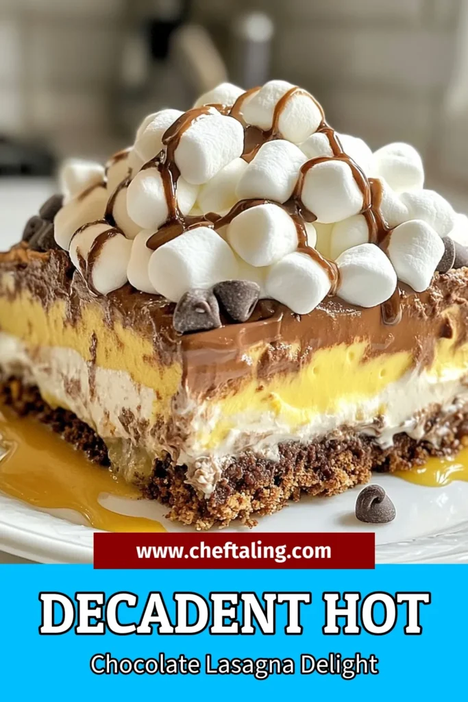 Indulge in the ultimate sweet treat with this Hot Chocolate Lasagna! This no-bake chocolate dessert combines layers of chocolate graham crackers, creamy chocolate pudding, and a luscious cream cheese mixture, creating a decadent chocolate layered cake that's perfect for any occasion. Make this easy hot chocolate recipe that your family will love. Don’t miss out—save this Chocolate Graham Cracker Dessert recipe now! #HotChocolateLasagna #NoBakeDessert #ChocolateLayeredCake #EasyHotChocolateRecipe