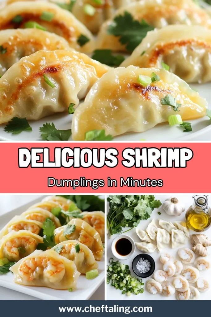 Discover how to make shrimp dumplings with this quick and easy shrimp dumplings recipe! In just 25 minutes, you can enjoy warm, homemade dumplings packed with fresh shrimp, ginger, and green onions. Perfect for steaming, these steamed shrimp dumplings will impress family and friends. Don’t miss out on this delicious homemade dumplings recipe—save it for your next meal! #ShrimpDumplings #EasyShrimpDumplings #DumplingRecipe #FoodLovers