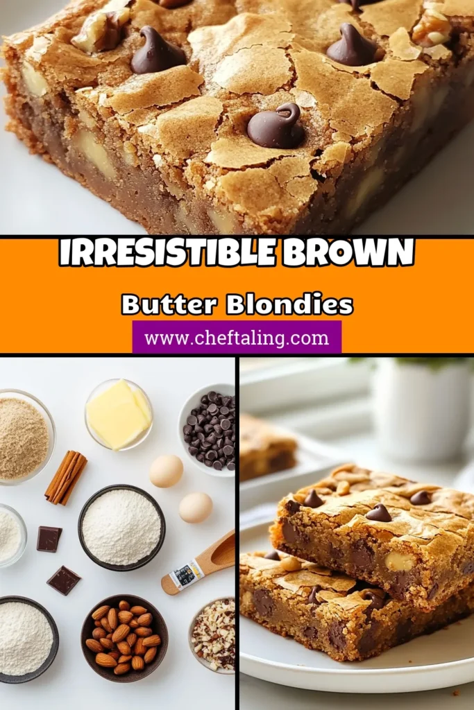 Indulge in these chewy brown butter blondies, a delightful twist on the classic blondie recipe! With rich brown sugar and gooey chocolate chips, this easy blondies recipe will be your new go-to brown sugar dessert. Perfect for parties or a cozy night in! Bake a batch today and enjoy the heavenly flavors. Don't forget to save this recipe for your next baking adventure! #BrownButterBlondies #BlondieRecipe #ChocolateChipBlondies #EasyBlondiesRecipe