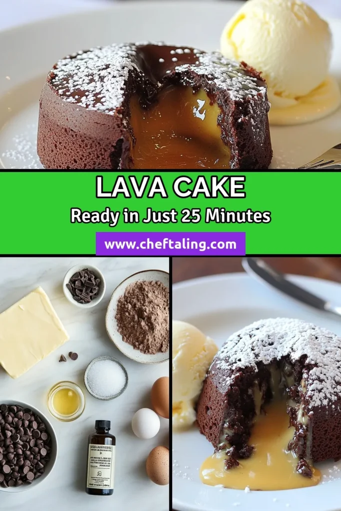 Indulge in this irresistible flourless chocolate lava cake, the ultimate easy chocolate dessert recipe! This molten chocolate cake is a perfect gluten-free chocolate cake that satisfies your sweet cravings. With just a few simple ingredients, you can create this decadent dessert that impresses every time. Ready in just 25 minutes, it’s a must-try! Save this recipe for your next special occasion! #ChocolateCake #GlutenFree #DessertRecipes #EasyCooking