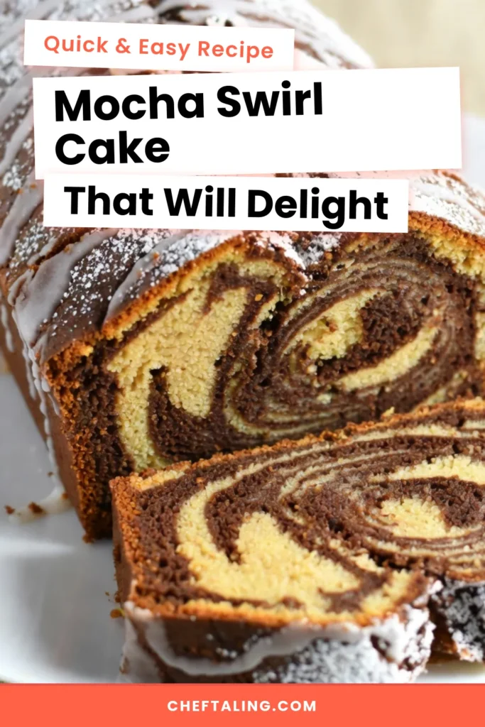 Indulge in this delicious mocha pound cake recipe that combines rich chocolate and coffee in every bite. This homemade mocha cake is perfect for coffee lovers, featuring an espresso swirl pound cake that will impress guests. Drizzle with an easy glaze for the perfect finish. Try this chocolate coffee cake recipe today and elevate your dessert game! Save this pin for later! #MochaPoundCake #CoffeeCake #EspressoSwirl #DessertRecipes