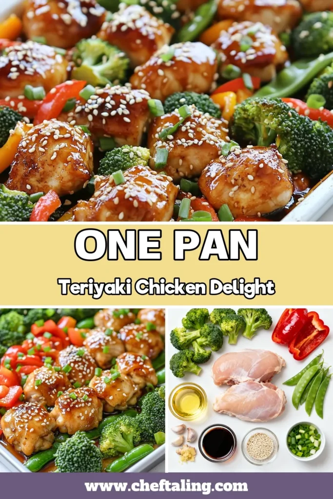 Discover the ultimate easy teriyaki chicken recipe with this Sheet Pan Teriyaki Chicken & Veggies! This healthy sheet pan dinner combines succulent oven-baked teriyaki chicken with vibrant vegetables like broccoli, bell peppers, and snap peas for a delicious and nutritious meal. Perfect for busy weeknights, enjoy a flavorful dish that’s simple to prepare. Give it a try and save this recipe for a quick, healthy dinner idea! #SheetPanDinner #TeriyakiChicken #HealthyEating #EasyRecipes