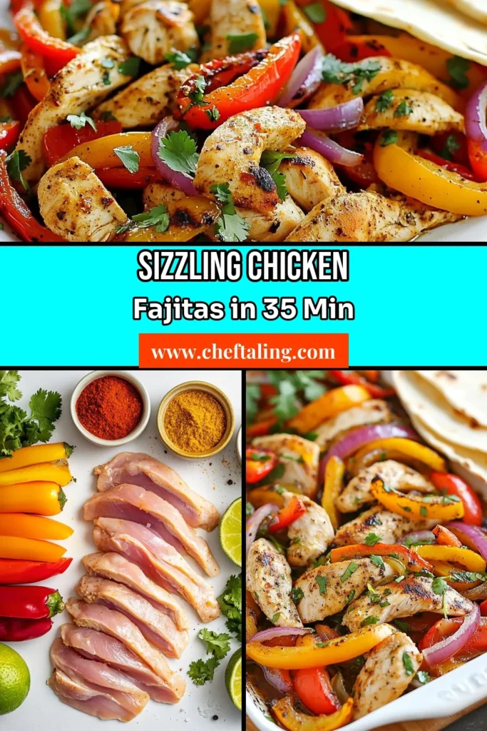 Try these delicious sheet pan chicken fajitas! This easy chicken fajitas recipe is perfect for quick weeknight meals, bringing flavor and health to your dinner table. With just one pan, enjoy tender chicken and vibrant veggies, all cooked to perfection in about 35 minutes. Serve with warm tortillas for a satisfying one pan chicken dinner your whole family will love. Save this recipe for your next family night! #SheetPanChickenFajitas #HealthyFajitas #QuickWeeknightMeals #OnePanDinner