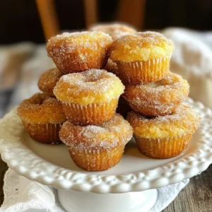 - 1 cup apple cider - 2 cups all-purpose flour - 1 cup granulated sugar - 1 tablespoon baking powder - 1 teaspoon baking soda - 1 teaspoon ground cinnamon - ½ teaspoon ground nutmeg - ½ teaspoon salt - 2 large eggs - ½ cup unsalted butter, melted and cooled - 1 teaspoon vanilla extract - ½ cup brown sugar (for coating) - 2 tablespoons cinnamon (for coating) You can swap some ingredients if needed. Use whole wheat flour for a healthier muffin. Brown sugar can replace granulated sugar for a deeper flavor. For a dairy-free option, use coconut oil instead of butter. Make sure to adjust your baking time if you change the recipe. Using fresh apple cider enhances the taste. Look for cider that is unfiltered and made from fresh apples. Good quality all-purpose flour is key for texture. Fresh spices, like cinnamon and nutmeg, bring out the best flavors. Always check the freshness of your baking powder and soda. This ensures your muffins rise well and have a perfect crumb. {{ingredient_image_1}} First, preheat your oven to 350°F (175°C). Grease your muffin tin or line it with muffin liners. Next, pour 1 cup of apple cider into a small saucepan. Heat it on medium until it simmers. You want to reduce the cider by half, which takes about 10 minutes. Once it's reduced to about ½ cup, set it aside to cool. In a large bowl, whisk together 2 cups of all-purpose flour, 1 cup of granulated sugar, 1 tablespoon of baking powder, 1 teaspoon of baking soda, 1 teaspoon of ground cinnamon, ½ teaspoon of nutmeg, and ½ teaspoon of salt. This mix is the dry part of your batter. In another bowl, beat 2 large eggs. Then, add ½ cup of melted unsalted butter, the cooled apple cider, and 1 teaspoon of vanilla extract. Mix these wet ingredients well. Now, pour the wet mix into the dry mix. Stir gently until just combined. It's okay if there are some lumps; don’t overmix. Fill each muffin cup about ¾ full with the batter. This allows room for the muffins to rise. Place the muffin tin in the oven and bake for 15-18 minutes. Check for doneness by inserting a toothpick in the center of a muffin. If it comes out clean, your muffins are ready. Once baked, let them cool in the tin for a few minutes before moving them to a wire rack. While the muffins cool, combine ½ cup of brown sugar and 2 tablespoons of cinnamon in a bowl. This will be your sweet coating. Once the muffins are cool enough to handle, roll each one in the brown sugar-cinnamon mix until fully coated. This step adds sweetness and that classic donut taste. Now your apple cider donut muffins are ready to enjoy! To get perfect muffins, follow these steps: - Measure your flour correctly. Spoon it into the cup, then level it off. - Use room temperature eggs. They mix better and help with rising. - Don't overmix the batter. Stir until just combined to keep muffins light. - Fill muffin cups to about ¾ full. This helps them rise nicely. - Check for doneness with a toothpick. It should come out clean when done. Avoid these common mistakes to ensure success: - Overmixing can make muffins tough. Mix gently and stop when combined. - Using cold ingredients can affect the texture. Let ingredients warm up first. - Opening the oven too early can cause muffins to fall. Wait until the last few minutes to check. - Not letting muffins cool before coating can cause the sugar to melt. Let them cool on a wire rack. Presentation is key to making these muffins shine: - Arrange muffins on a wooden platter for a rustic look. - Serve with fresh apple slices for a fun touch. - Dust muffins lightly with powdered sugar for a sweet finish. - Add a small bowl of caramel sauce for dipping, enhancing the flavor experience. Enjoy these treats with friends or family for a delightful moment! Pro Tips Use Fresh Apple Cider: For the best flavor, make sure to use fresh, unfiltered apple cider instead of apple juice. It enhances the apple flavor in the muffins. Don’t Overmix: When combining wet and dry ingredients, mix just until combined. Overmixing can lead to dense muffins; a few lumps are perfectly fine. Cool Before Coating: Allow the muffins to cool for at least 5 minutes before rolling them in the cinnamon-sugar mixture. This helps the coating stick better. Experiment with Spices: Feel free to add other spices like allspice or cloves to the batter for a more complex flavor profile. Adjust according to your taste! {{image_2}} You can enjoy these muffins without gluten. Use a gluten-free flour blend instead of regular flour. Make sure your blend has a good binding agent, like xanthan gum. This helps keep the muffins moist and fluffy. You might need to adjust the baking time, so check for doneness with a toothpick. To make these muffins vegan, replace the eggs with flax eggs or applesauce. Use plant-based butter or coconut oil in place of regular butter. Substitute almond or oat milk for the regular milk. The flavor will still be rich, and you won’t miss the eggs or dairy. Want to kick up the flavor? Add some chopped nuts, like walnuts or pecans, for crunch. You can also mix in chocolate chips for a sweet twist. Try using different spices, like ginger or cardamom, for a unique taste. Each change adds a new layer, making these muffins even more delightful. To keep your apple cider donut muffins fresh, store them in an airtight container. Place a paper towel at the bottom to absorb moisture. This helps keep the muffins soft. They can stay fresh for up to three days at room temperature. If you want them to last longer, consider refrigerating them. Just remember, the fridge can dry them out faster. Freezing these muffins is easy and effective. First, let the muffins cool completely. Then, wrap each muffin in plastic wrap. Place them in a freezer-safe bag or container. Be sure to remove as much air as possible. You can freeze them for up to three months. When you are ready to eat, just thaw them in the fridge overnight. To reheat your muffins, you have a couple of options. If you prefer a warm muffin, use the oven. Preheat it to 350°F (175°C). Place the muffin on a baking sheet for about 5-10 minutes. This will refresh the flavor. You can also use a microwave for a quicker option. Heat one muffin for about 15-20 seconds. Enjoy your warm, delicious muffin! Yes, you can make these muffins ahead of time. Bake them and let them cool completely. Place them in an airtight container. Store at room temperature for up to three days. For longer storage, you can freeze them. Wrap each muffin in plastic wrap, then place them in a freezer bag. They can last up to three months in the freezer. To adjust the recipe for smaller servings, you can halve the ingredients. This will yield six muffins instead of twelve. Use a smaller muffin tin or a mini muffin tin for bite-sized treats. Adjust the baking time to about 10 to 12 minutes. Check for doneness by inserting a toothpick. The best way to reheat apple cider donut muffins is in the oven. Preheat your oven to 350°F (175°C). Place the muffins on a baking sheet. Warm them for about 5 to 10 minutes. You can also use the microwave if you’re short on time. Heat each muffin for about 15 to 20 seconds. Enjoy them warm, coated in sugar and spice! This blog post covered how to make delicious apple cider donut muffins. You learned about key ingredients, measurements, and how to substitute. I shared tips to ensure your muffins come out perfect, avoiding common mistakes. We explored several variations, like gluten-free and vegan options. I also provided storage tips to keep your muffins fresh. Remember, baking is a fun process! With practice, you will create amazing treats to enjoy and share. Happy baking!