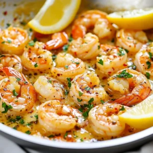 - 1 pound large shrimp, peeled and deveined - 4 tablespoons unsalted butter - 4 cloves garlic, minced - 1 teaspoon red pepper flakes (adjust to taste) - 1 tablespoon lemon juice - Salt and pepper to taste - Lemon wedges for serving - 2 tablespoons fresh parsley, chopped For this garlic butter shrimp skillet, you need fresh shrimp, butter, and garlic as the main stars. The shrimp must be peeled and deveined for the best taste. Butter adds richness, while garlic gives it that lovely, savory punch. Next, you can spice things up with red pepper flakes. This adds heat, but you can adjust it as needed. Fresh lemon juice brightens the dish, while salt and pepper bring out all the flavors. For a nice finish, sprinkle fresh parsley on top. Lemon wedges can add extra zing when serving. This dish is quick to make and packed with flavor. Gather these ingredients, and you’ll be ready to create a meal that impresses. Just a few simple items turn into something truly special. {{ingredient_image_1}} 1. First, grab a large skillet. Place it over medium heat. 2. Now, add the butter to the skillet. Let it melt completely. 3. Once melted, toss in the minced garlic and red pepper flakes. Sauté for about 1-2 minutes. Keep an eye on the garlic. You don’t want it to burn. 4. Next, add the shrimp to the skillet. Cook them for about 2-3 minutes on one side. They should start to turn pink. 1. After the shrimp turn pink, flip them over gently. 2. Now it’s time to add flavor! Pour in the lemon juice, and sprinkle salt and pepper. Stir it all together. 3. Cook for another 2-3 minutes. The shrimp should become fully opaque when done. 1. Once the shrimp are cooked, take the skillet off the heat. 2. Stir in the fresh parsley for a pop of color and flavor. 3. Serve the shrimp immediately. Add lemon wedges on the side for an extra zing. Enjoy your meal! - Avoid burning garlic for best flavor: When you cook garlic, keep a close eye on it. Cook it just until it smells good. If it turns brown, it gets bitter. You want that sweet garlic taste. - Adjust cooking time based on shrimp size: Shrimp cook fast. For large shrimp, cook them about 2-3 minutes on each side. If you use smaller shrimp, cut the time a bit. Always check for that nice pink color. - Pair with rice or crusty bread: This dish goes great with rice. The rice soaks up that yummy garlic butter. You can also serve it with crusty bread to dip in the sauce. - Recommended side dishes to complement the dish: A fresh salad or steamed veggies work well. They add color and balance to your meal. You could also serve it with a light pasta. Pro Tips Fresh Shrimp is Best: Whenever possible, use fresh shrimp for the best flavor and texture. If using frozen shrimp, ensure they are completely thawed and patted dry before cooking. Customize the Heat: Adjust the amount of red pepper flakes according to your spice preference. Start with less if you're unsure, and add more for extra heat. Don't Overcook the Shrimp: Shrimp cook quickly; overcooking can make them rubbery. Watch for them to turn pink and opaque for perfect results. Enhance with Citrus: For added brightness, consider adding a splash of lime juice along with the lemon. It complements the shrimp beautifully. {{image_2}} To elevate your Garlic Butter Shrimp Skillet, consider adding white wine or broth. A splash of white wine creates a rich flavor. Broth adds depth and keeps the shrimp juicy. Both options enhance the dish and bring out the garlic taste. You can also experiment with different herbs. Fresh basil or dill can add unique notes to the dish. If you like a bit of zest, try tarragon or cilantro. Each herb changes the flavor and makes the meal your own. If you need gluten-free options, fear not! This dish is naturally gluten-free. Just make sure to check any added ingredients, like broth or seasonings. Most brands offer gluten-free choices. For low-carb alternatives, skip the bread and serve the shrimp over zucchini noodles. You can also add more veggies, like bell peppers or spinach. This change keeps the meal light and healthy while still being tasty. Store leftovers in an airtight container. This keeps the shrimp fresh. You can keep it in the fridge for up to three days. Make sure to let the shrimp cool before sealing the container. This helps avoid moisture buildup, which can make your shrimp soggy. The best way to reheat shrimp is in a skillet. Heat a small amount of butter over low heat. Add the shrimp and cook until warm, about 2-3 minutes. You can also use the microwave. Place shrimp on a plate, cover it with a damp paper towel, and heat for about 30 seconds. Check to make sure it's warm throughout. Avoid overcooking, as it can make shrimp tough. You can tell shrimp are fully cooked when they turn pink and opaque. The texture will also change. They should curl slightly, but not tightly. Overcooked shrimp can become rubbery. Aim for 2-3 minutes on each side for large shrimp. Yes, you can use frozen shrimp. Just make sure to thaw them first. You can thaw them overnight in the fridge or run them under cold water. This will help them cook evenly. Adjust cooking time slightly if they are still cold. You can use olive oil or vegan butter as a substitute. Both options will give a nice flavor. Olive oil will add a fruity taste, while vegan butter mimics the creaminess of regular butter. Adjust the amount to your taste. You now have a clear guide to making delicious garlic butter shrimp. We covered the main ingredients, step-by-step cooking, and helpful tips. You learned how to enhance flavors and adjust for dietary needs. Remember to store your leftovers right and reheat them carefully. Enjoy pairing this dish with rice or bread. Keep experimenting to find your favorite twist. This simple recipe can become a staple in your kitchen. Happy cooking!