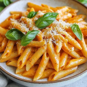 For this creamy roasted red pepper pasta, you will need: - 12 oz pasta of choice (e.g., penne, fettuccine) - 2 large red bell peppers, roasted and peeled - 1 cup heavy cream - 2 tablespoons olive oil - 3 cloves garlic, minced - ½ cup grated Parmesan cheese - Salt and pepper to taste - Fresh basil leaves for garnish - Crushed red pepper flakes (optional for heat) I love using penne or fettuccine for this dish. Penne's tube shape holds the sauce well. Fettuccine, with its flat surface, makes every bite creamy. You can also try spaghetti or linguine. They work great, too. Just choose what you like best! If you need alternatives, here are some ideas: - For gluten-free diets, use gluten-free pasta. Many brands offer great options. - If you want a lighter sauce, replace heavy cream with half-and-half or a plant-based milk. - For a vegan take, swap heavy cream for cashew cream or coconut milk. Use nutritional yeast instead of Parmesan for a cheesy flavor. - If you're allergic to nuts, avoid those alternatives. Use soy milk or oat milk instead. Feel free to mix and match these suggestions. Making this dish work for your needs is easy! {{ingredient_image_1}} First, preheat your oven to 425°F (220°C). Cut the red bell peppers in half. Remove the seeds and place them cut-side down on a baking sheet. Roast them for 20 to 25 minutes. Look for the skin to get blistered and charred. After roasting, take them out and cover with a kitchen towel for 10 minutes. This step helps loosen the skin. When cool, peel off the skin and set the peppers aside. While the peppers roast, bring a large pot of salted water to a boil. Add your pasta of choice. Cook it according to the package instructions until it is al dente. Al dente means the pasta is firm to the bite. Reserve about 1 cup of the pasta water. Then, drain the pasta and set it aside for later. In a blender or food processor, combine the roasted red peppers, heavy cream, olive oil, minced garlic, salt, and pepper. Blend until smooth and creamy. Taste the sauce and adjust the seasoning if needed. Next, pour the sauce into a large skillet over medium heat. Let it simmer for about 3 to 5 minutes. Stir occasionally until it thickens slightly. Add the cooked pasta to the skillet along with a splash of reserved pasta water. Toss the pasta until it is well coated with the sauce. If the sauce is too thick, add more reserved pasta water until it reaches your desired creaminess. Finally, mix in the grated Parmesan cheese until it melts. Adjust seasoning with salt, pepper, and red pepper flakes if you like some heat. Serve this dish hot, garnished with fresh basil leaves and extra Parmesan cheese. To get the best taste from your peppers, roast them until they're charred. This step adds a deep, smoky flavor. I recommend using fresh red bell peppers. If you like a sweeter taste, choose peppers that are firm and shiny. You can also add a splash of lemon juice for brightness. After blending your sauce, check its thickness. If it seems too thick, add a little pasta water. This keeps the sauce creamy and light. On the other hand, if it’s too runny, let it simmer longer. Stir it often to prevent sticking. Aim for a smooth, velvety sauce that coats your pasta well. When serving, top your pasta with fresh basil leaves and extra Parmesan. This adds great flavor and a pop of color. For a bit of heat, sprinkle crushed red pepper flakes on top. You can also serve it with a side salad or garlic bread for a full meal. Consider pairing it with a light white wine to enhance the flavors. Pro Tips Roast for Maximum Flavor: Roasting the red peppers until they are charred enhances their sweetness and adds depth to the sauce. Use the Right Pasta: Choose a pasta shape that holds sauce well, such as penne or fettuccine, for a better texture in each bite. Adjust Creaminess: If the sauce is too thick after combining with pasta, gradually add reserved pasta water until you reach your desired consistency. Fresh Herbs for Garnish: Always opt for fresh basil leaves as a garnish; they add a pop of color and a burst of flavor that elevates the dish. {{image_2}} This creamy roasted red pepper pasta is perfect for vegetarians. You can keep it simple and delicious. Just stick to the base recipe. Use pasta, roasted peppers, and cream. You can also add veggies like spinach or zucchini for more texture and flavor. Sauté them in olive oil until soft. Toss them in with your pasta for a colorful dish. If you want to add protein, chicken or shrimp works well. For chicken, grill or sauté it until cooked. Cut it into bite-sized pieces and mix it into the pasta. For shrimp, cook them in the skillet before you add the sauce. They will soak up the flavors and add a nice touch. Both options give you a hearty meal. Want more flavor? You can spice up your dish easily. Add red pepper flakes for some heat. A splash of lemon juice brightens the taste. Fresh herbs like parsley or thyme add freshness. You can even mix in sun-dried tomatoes for a tangy twist. These additions make your creamy roasted red pepper pasta exciting and unique. You can store leftover creamy roasted red pepper pasta in an airtight container. Make sure to let it cool down first. This keeps the food fresh and tasty. The pasta will stay good for about 3 to 4 days in the fridge. When you want to eat it again, just take it out and check for any changes in smell or color. You can freeze this pasta if you have a lot left. Place it in a freezer-safe container or bag. Try to remove as much air as you can to avoid freezer burn. The pasta can last up to 2 months in the freezer. When you are ready to eat it, thaw it in the fridge overnight. Reheat it gently on the stove, adding a splash of water or cream to keep it creamy. Microwaving works too, but stir it halfway through to heat evenly. To keep your creamy roasted red pepper pasta fresh, store it separately from sauces and toppings. This helps prevent the pasta from getting soggy. Always use clean utensils when serving leftovers. If you notice that the sauce has thickened too much, a bit of pasta water or cream can help bring it back to life. Keeping the basil leaves separate until serving will also keep them fresh and vibrant. Yes, you can use jarred roasted red peppers. They save time and work well. Just drain and rinse them before blending. This makes the sauce smooth and tasty. Using jarred peppers is great for quick meals. They offer a similar flavor to fresh ones. However, fresh roasted peppers have a deeper taste. If you want the best flavor, try roasting your own. To make this dish lighter, you can use less cream. Replace heavy cream with half-and-half or milk. This cuts fat and calories while still keeping it creamy. You can also add more veggies to the pasta. Spinach or zucchini can add nutrients without extra calories. Using whole grain pasta can help too. It adds fiber and keeps you full longer. If you need a substitute for heavy cream, try using coconut milk. It gives a creamy texture and adds a hint of sweetness. You can also use Greek yogurt for a tangy flavor. Another option is to blend silken tofu with a bit of water. This creates a smooth, creamy base. Each substitute brings a unique flavor, so choose what you like best. This blog post covered key steps to make a tasty roasted red pepper pasta. We explored important ingredients, cooking methods, and helpful tips. You can adjust flavors and try different variations to suit your taste. Store leftovers well to keep them fresh. Always consider alternative ingredients if you have dietary needs. Making this dish can be simple and fun. Enjoy experimenting, and make it your own!